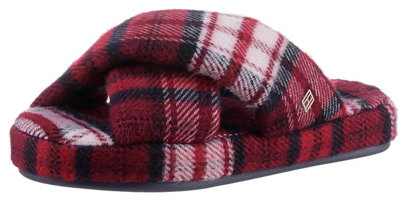 Tommy Hilfiger Pantoffel »TARTAN CHECK HOME SLIPPER«, mit Karo-Muster von TOMMY HILFIGER