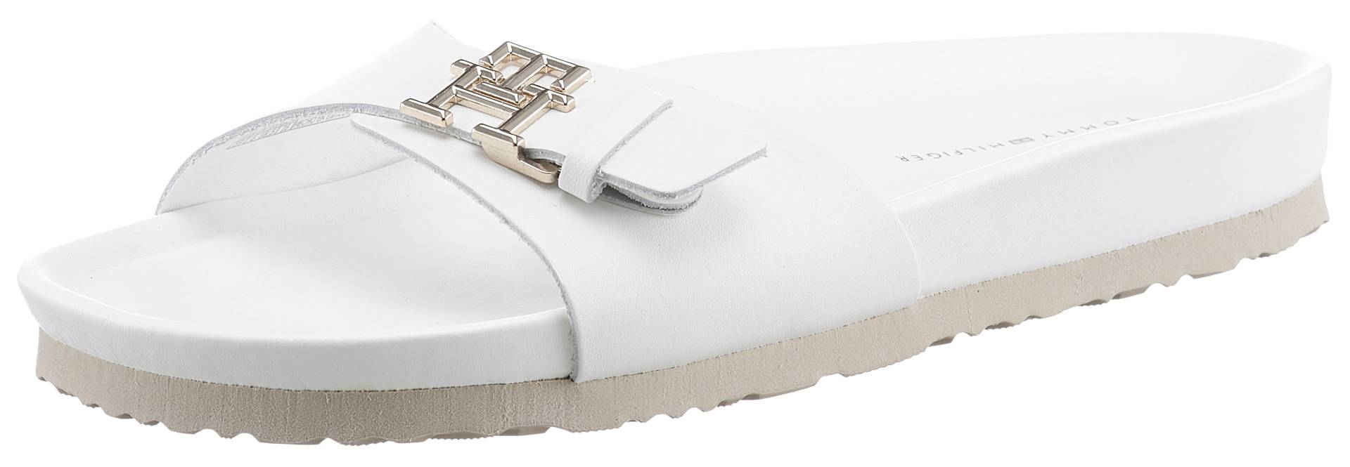 Tommy Hilfiger Pantolette »TH MULE SANDAL LEATHER«, mit verstellbarer Schnalle von TOMMY HILFIGER