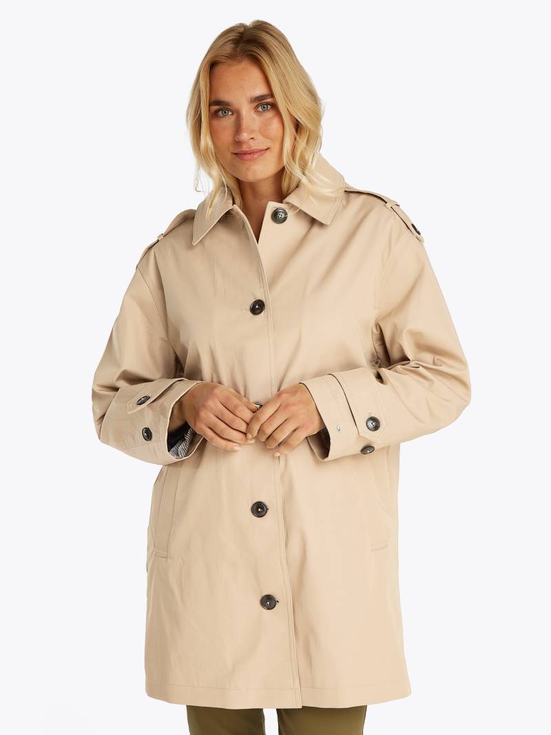 Tommy Hilfiger Parka »ESS COTTON HOOD PARKA«, mit Kapuze, im Trench Coat Look, mit Kapuze, mit Taillengürtel von TOMMY HILFIGER