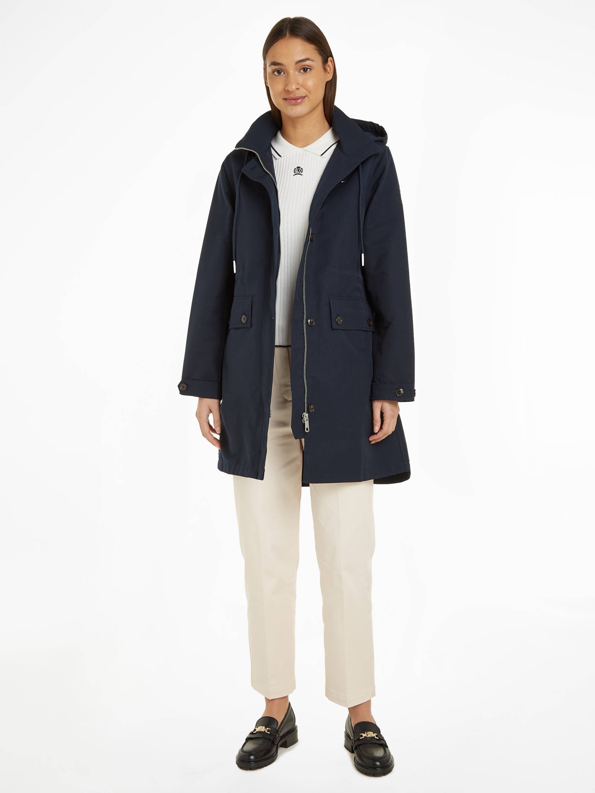 Tommy Hilfiger Parka »ESSENTIAL COTTON BLEND PARKA«, mit Kapuze, mit Sturmriegel hinten von TOMMY HILFIGER