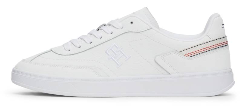 Tommy Hilfiger Plateausneaker »TH HERITAGE COURT SNEAKER STRPS«, Freizeitschuh, Halbschuh, Schnürschuh mit seitlichem Monogramm von TOMMY HILFIGER