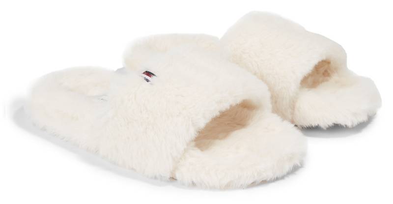 Tommy Hilfiger Plüsch Hausschuhe »FUR HOME SLIPPER SLIDE«, zum Wohlfühlen von TOMMY HILFIGER