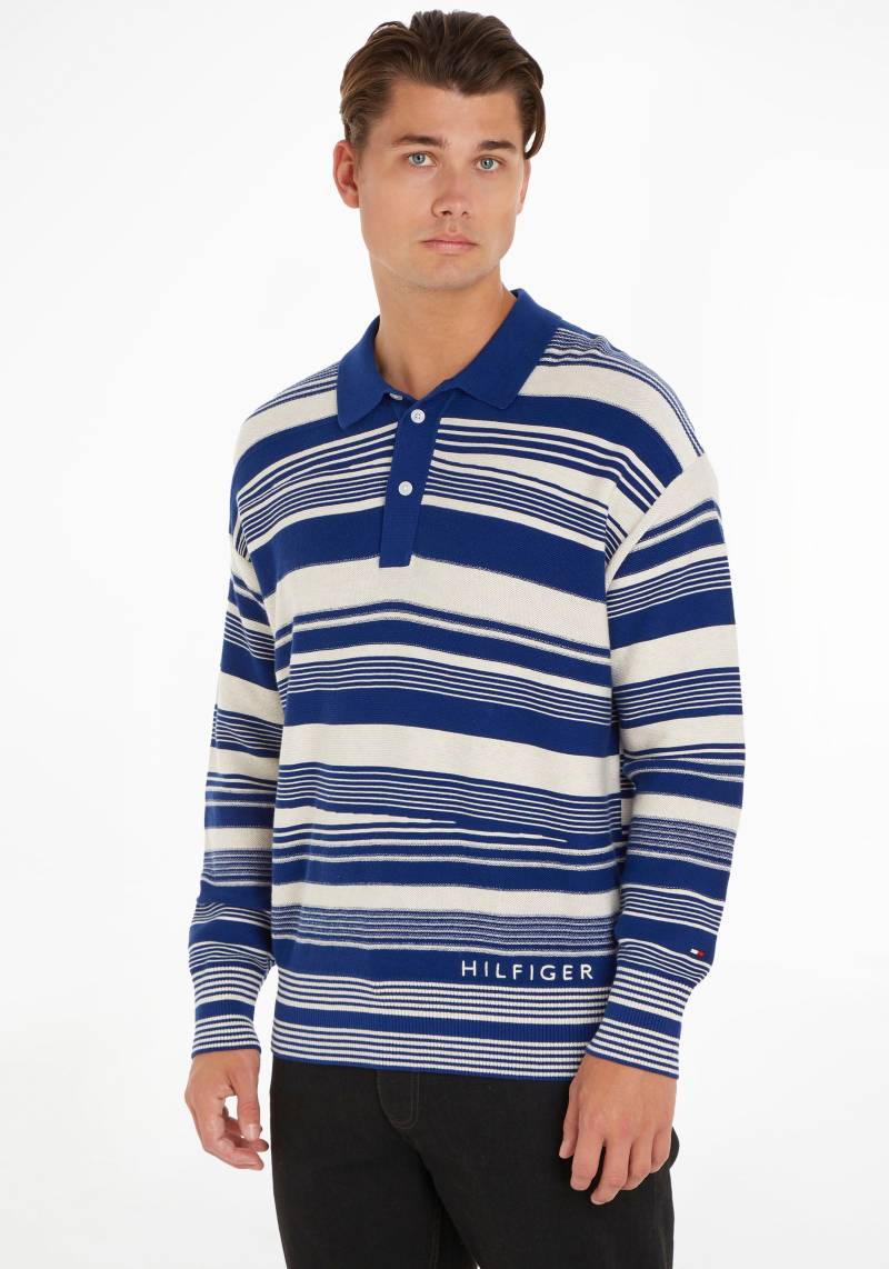 Tommy Hilfiger Polokragenpullover »CRAFTED STRIPE LS POLO« von TOMMY HILFIGER