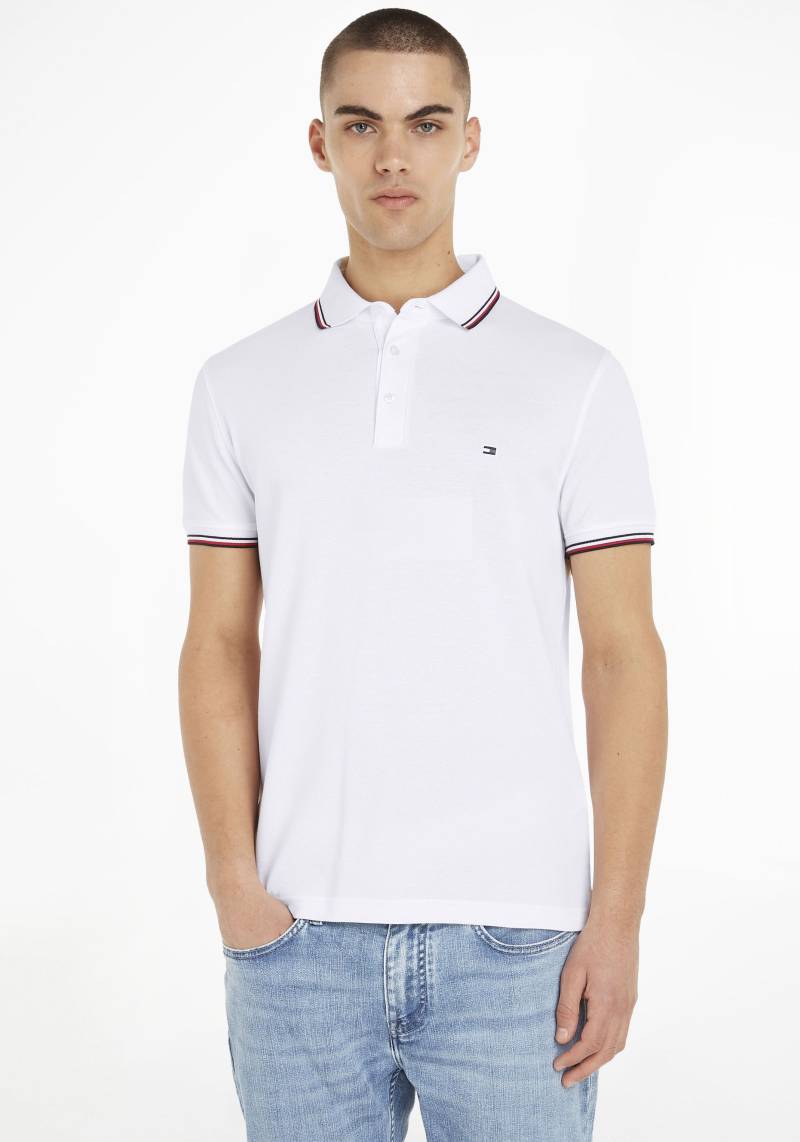 Tommy Hilfiger Poloshirt »1985 RWB TIPPED SLIM POLO«, mit TH-Farben an Ärmel und Kragen von TOMMY HILFIGER