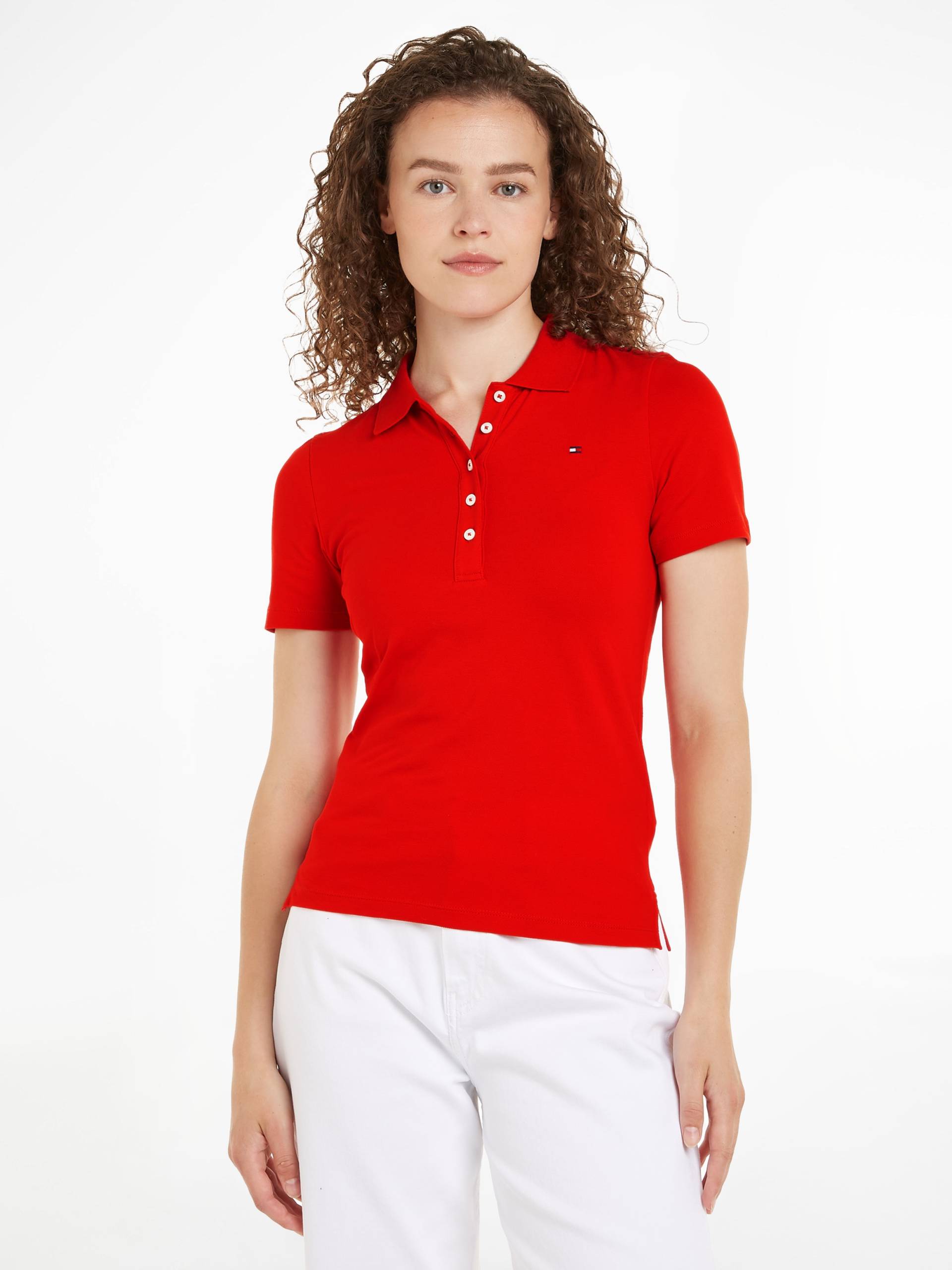 Tommy Hilfiger Poloshirt »1985 SLIM PIQUE POLO SS«, mit dezenter Tommy Hilfiger Logostickerei von TOMMY HILFIGER