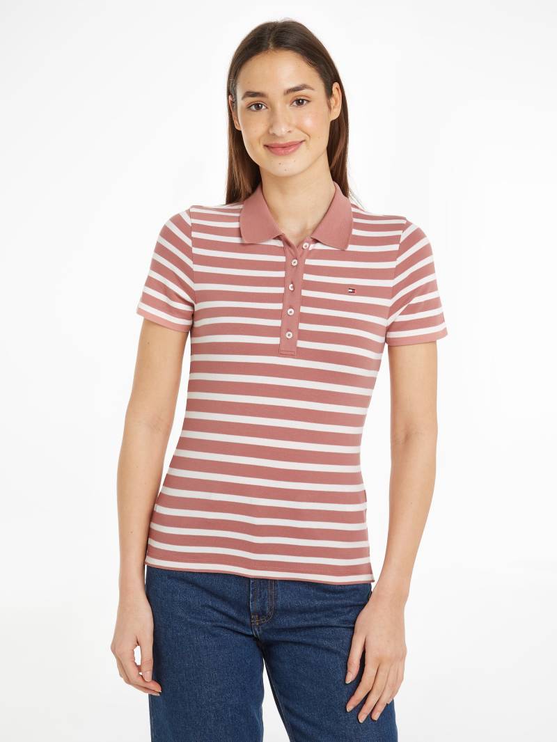 Tommy Hilfiger Poloshirt »1985 SLIM PIQUE STRIPE POLO SS«, mit dezenter Tommy Hilfiger Logostickerei von TOMMY HILFIGER