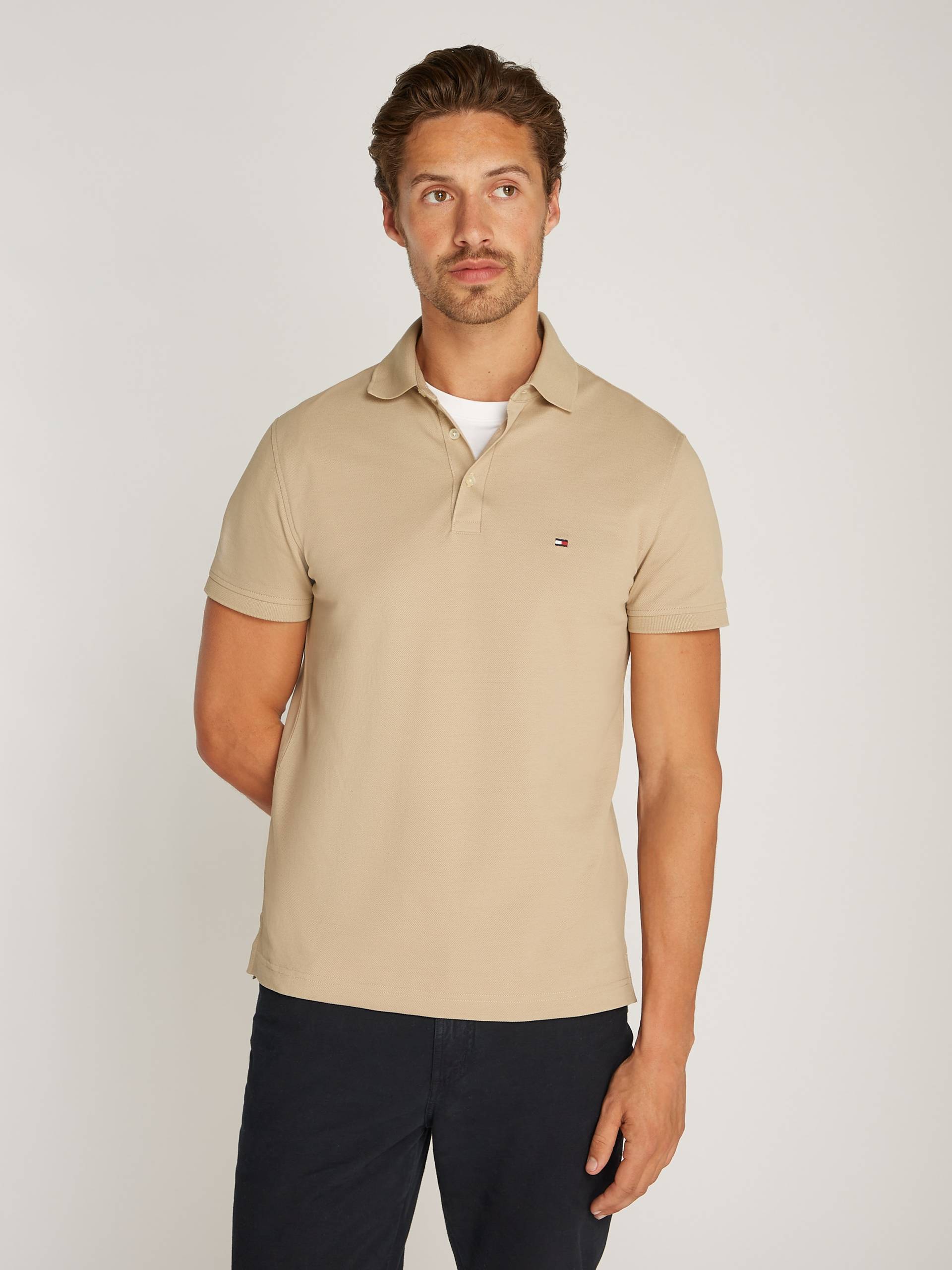 Tommy Hilfiger Poloshirt »1985 SLIM POLO«, hochwertige Baumwoll-Piqué-Qualität von TOMMY HILFIGER