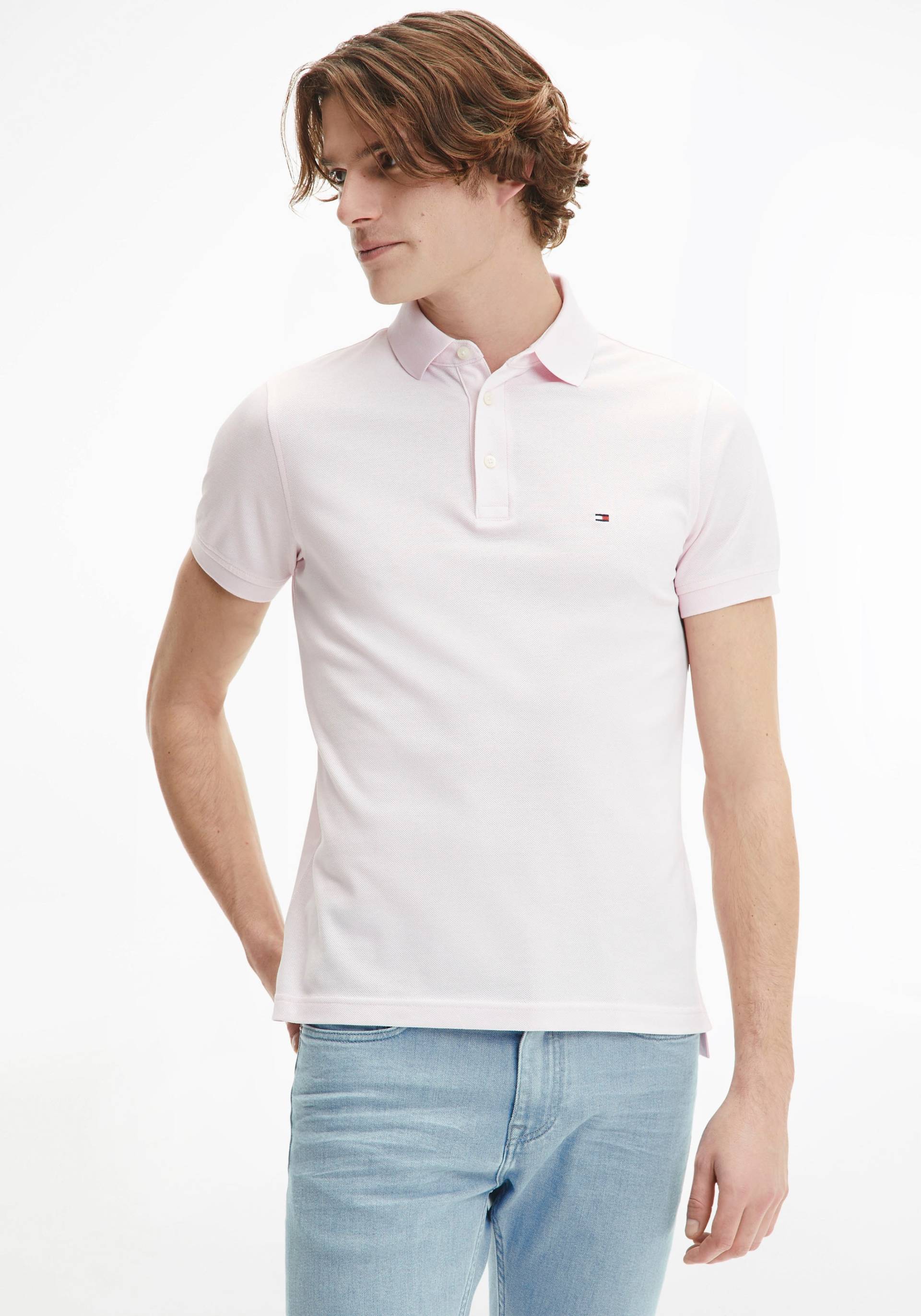 Tommy Hilfiger Poloshirt »1985 SLIM POLO«, Markenstickerei, aus Baumwoll-Piqué Tommy Hilfiger Poloshirt »1985 SLIM POLO«, Markenstickerei, aus Baumwoll-Piqué von TOMMY HILFIGER