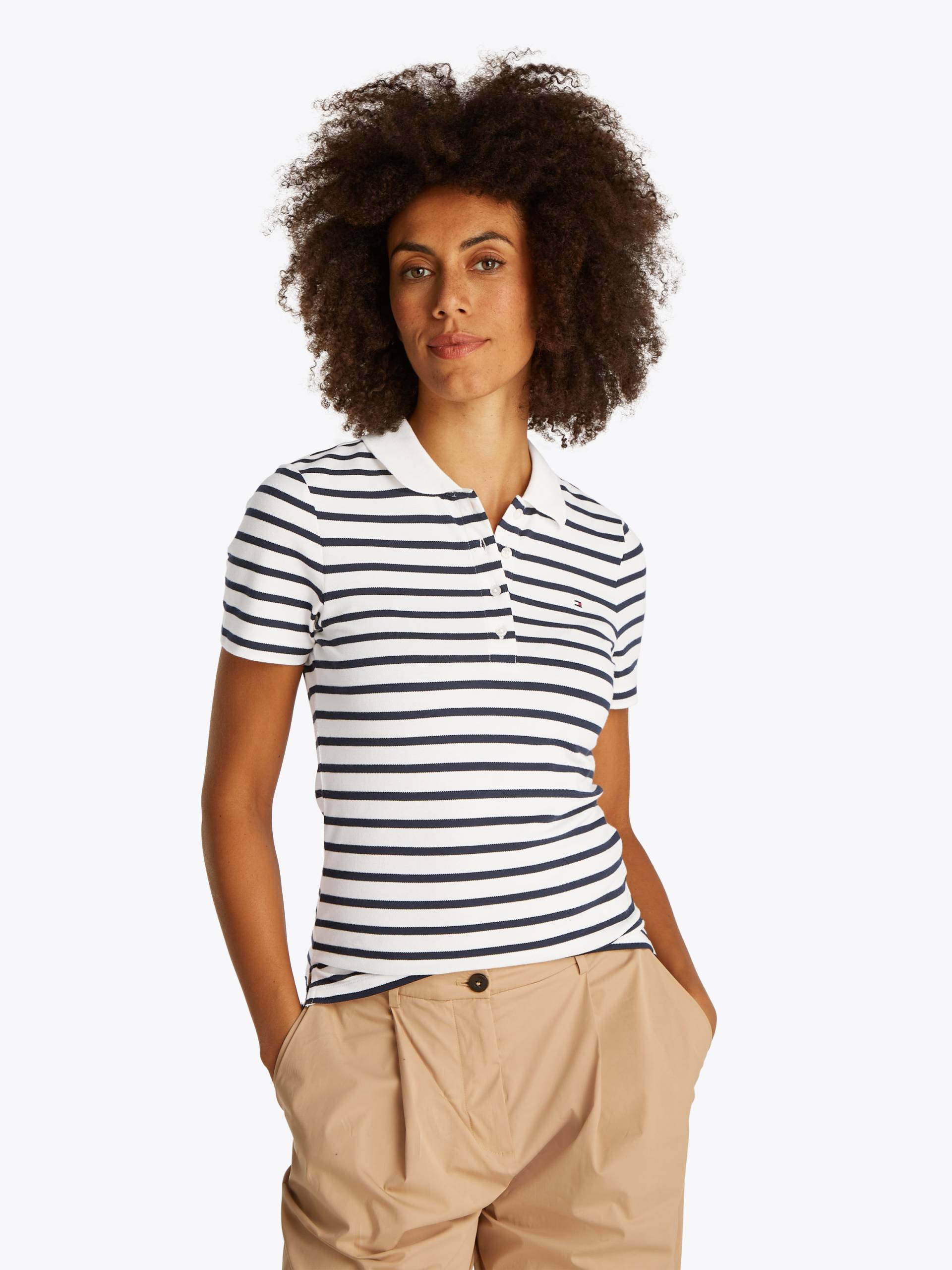 Tommy Hilfiger Poloshirt »1985 Slim Fit Pique Premium«, mit Logostickerei, mit Seitenschlitzen von TOMMY HILFIGER