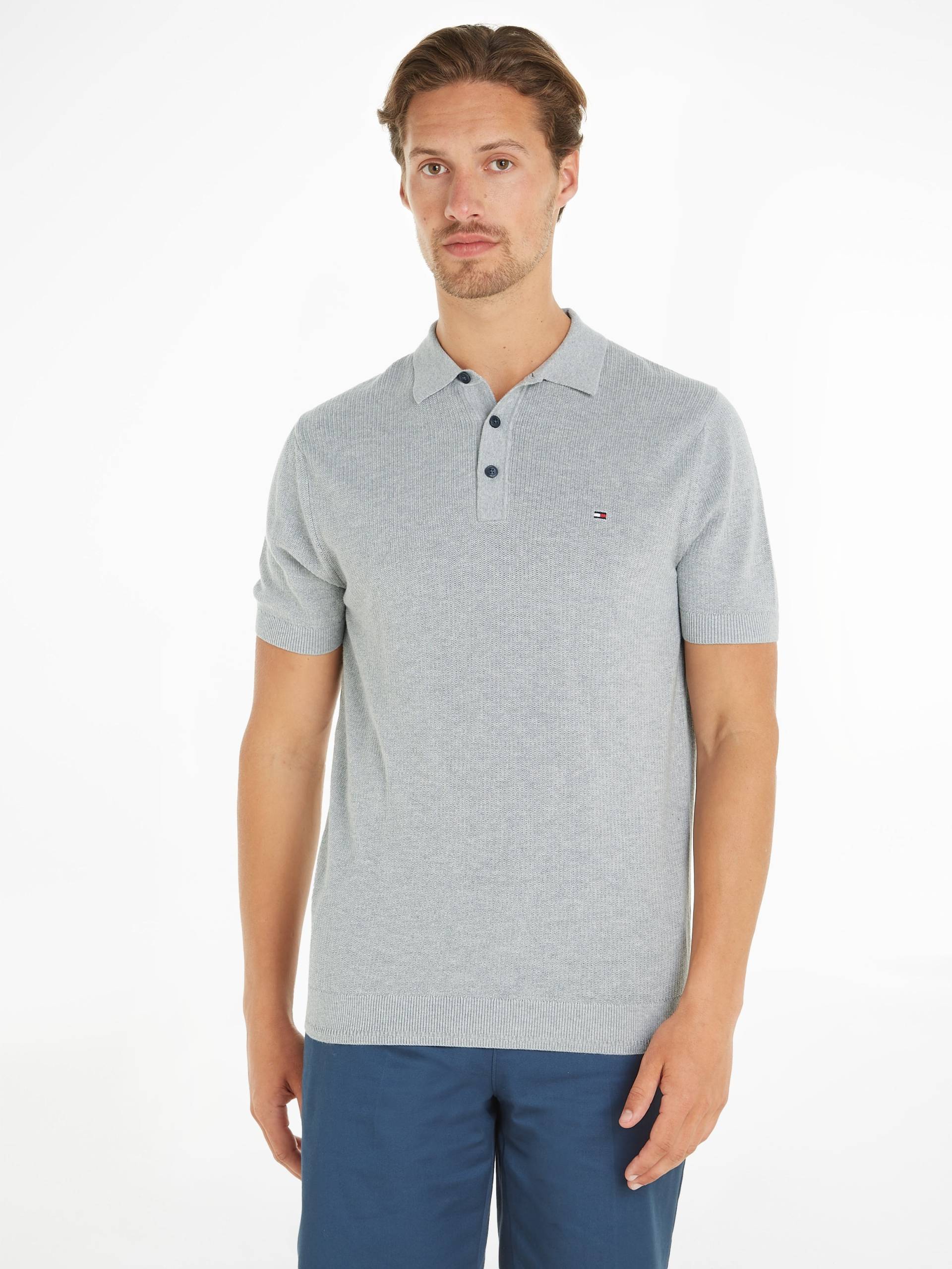 Tommy Hilfiger Poloshirt »CHAIN RIDGE STRUCTURE SS POLO«, mit Logostickerei auf der Brust von TOMMY HILFIGER