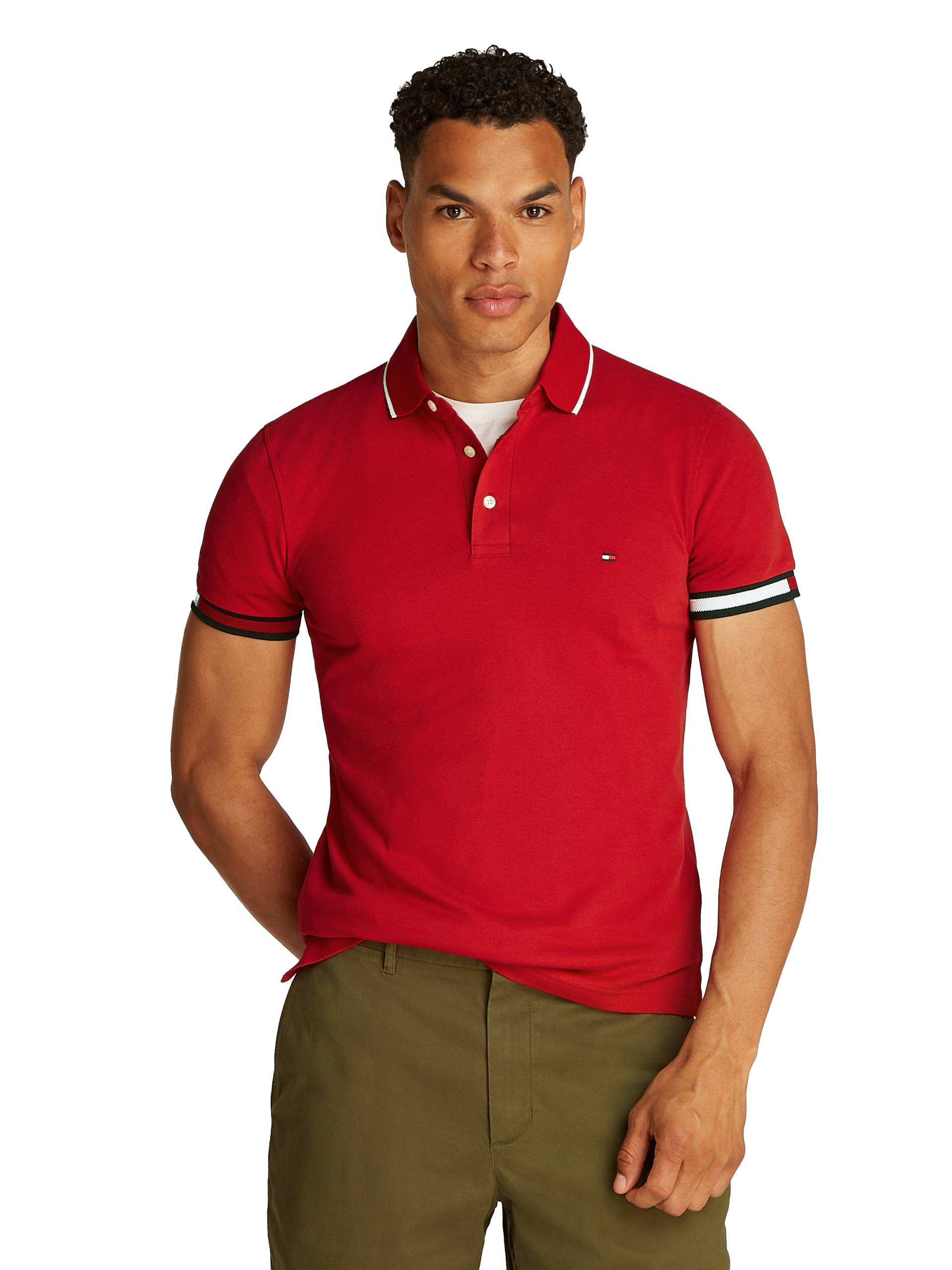 Tommy Hilfiger Poloshirt »FLAG CUFF SLIM FIT POLO« Tommy Hilfiger Poloshirt »FLAG CUFF SLIM FIT POLO« von TOMMY HILFIGER