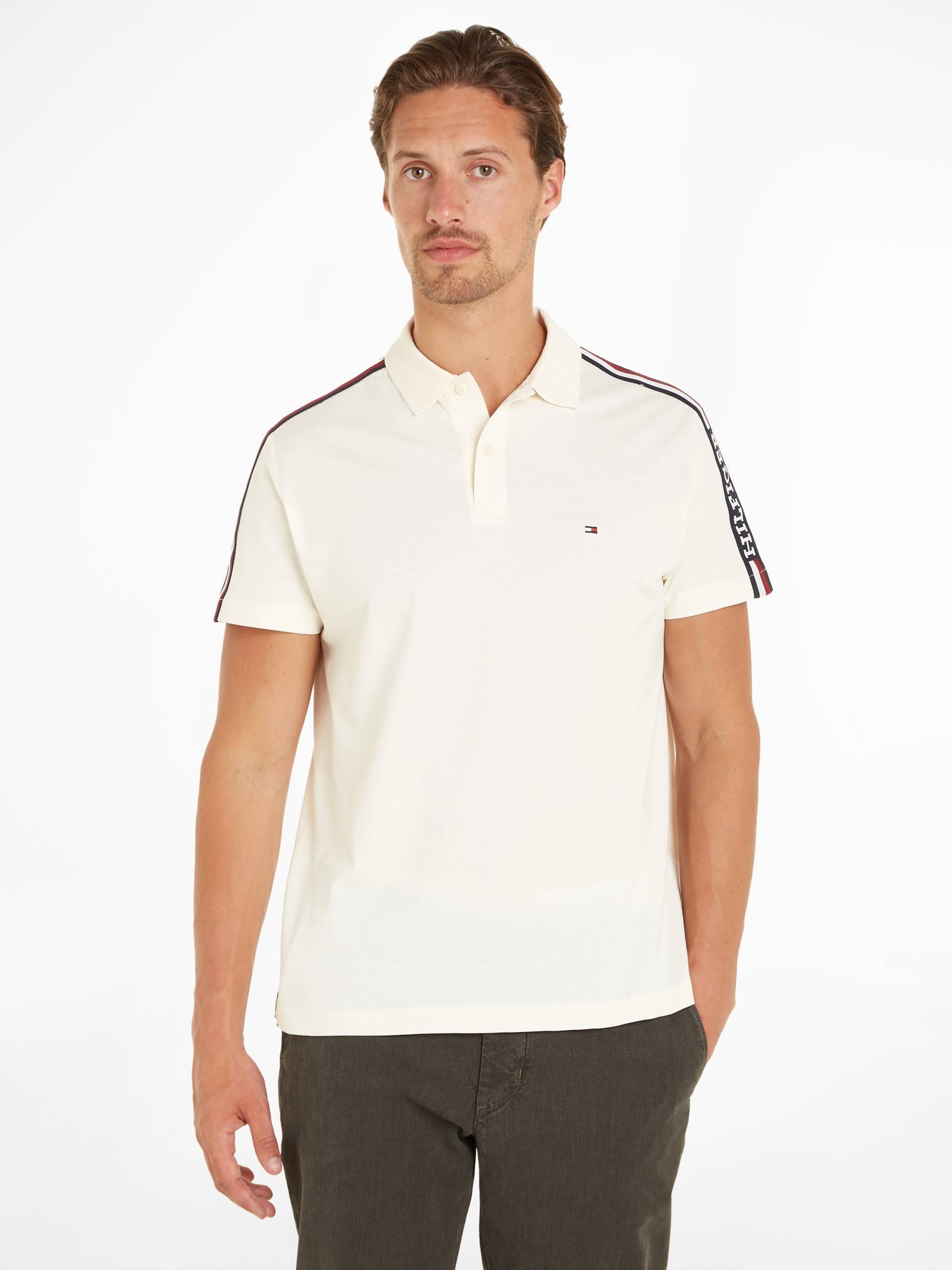 Tommy Hilfiger Poloshirt »GLOBAL STRIPE MONOTYPE REG POLO«, mit Logostickerei von TOMMY HILFIGER