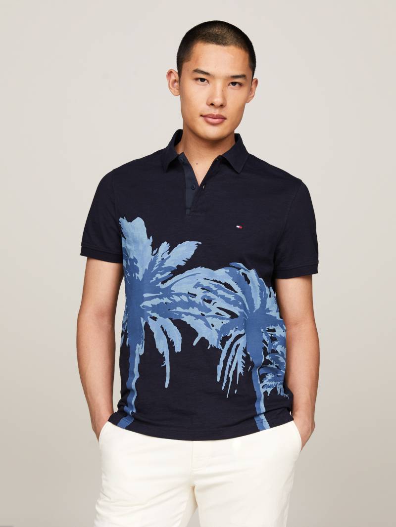 Tommy Hilfiger Poloshirt »PALM PLACEMENT PRINT REG POLO«, kontrastreicher Palmenprint von TOMMY HILFIGER