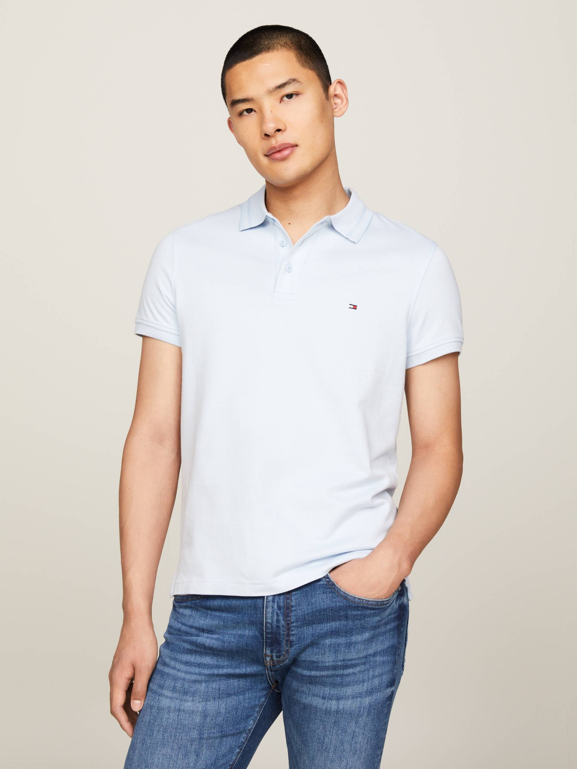 Tommy Hilfiger Poloshirt »PRETWIST MOULINE SLIM FIT POLO«, mit melierter Optik von TOMMY HILFIGER