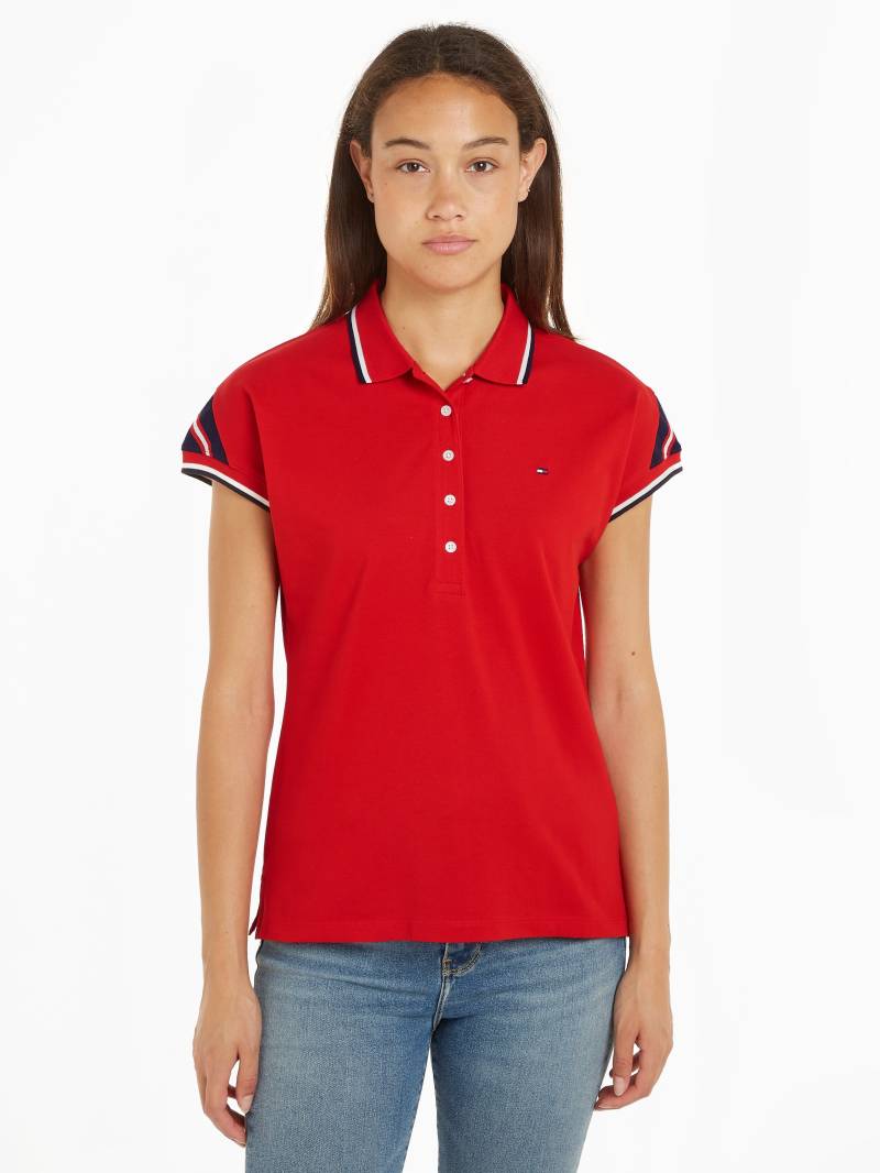 Tommy Hilfiger Poloshirt »REG STRIPE SLV POLO CAP SLEEVE«, mit kontrastfarbenen Einsätzen von TOMMY HILFIGER