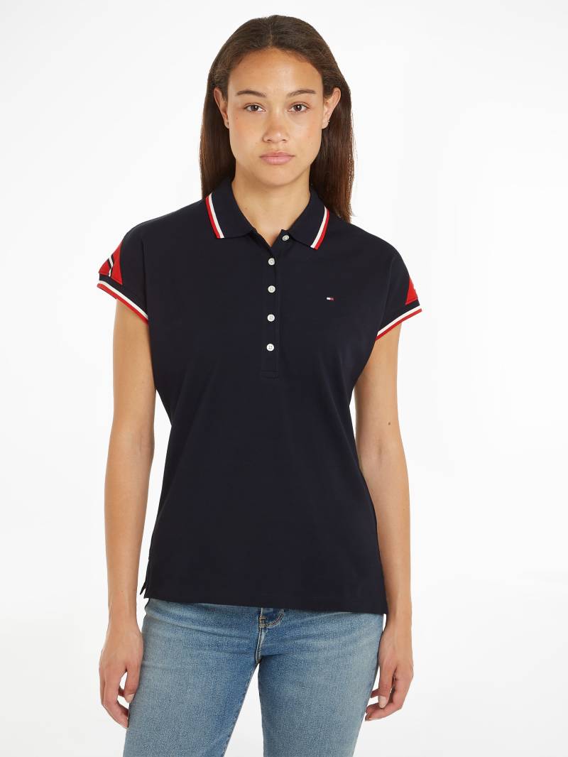 Tommy Hilfiger Poloshirt »REG STRIPE SLV POLO CAP SLEEVE«, mit kontrastfarbenen Einsätzen von TOMMY HILFIGER