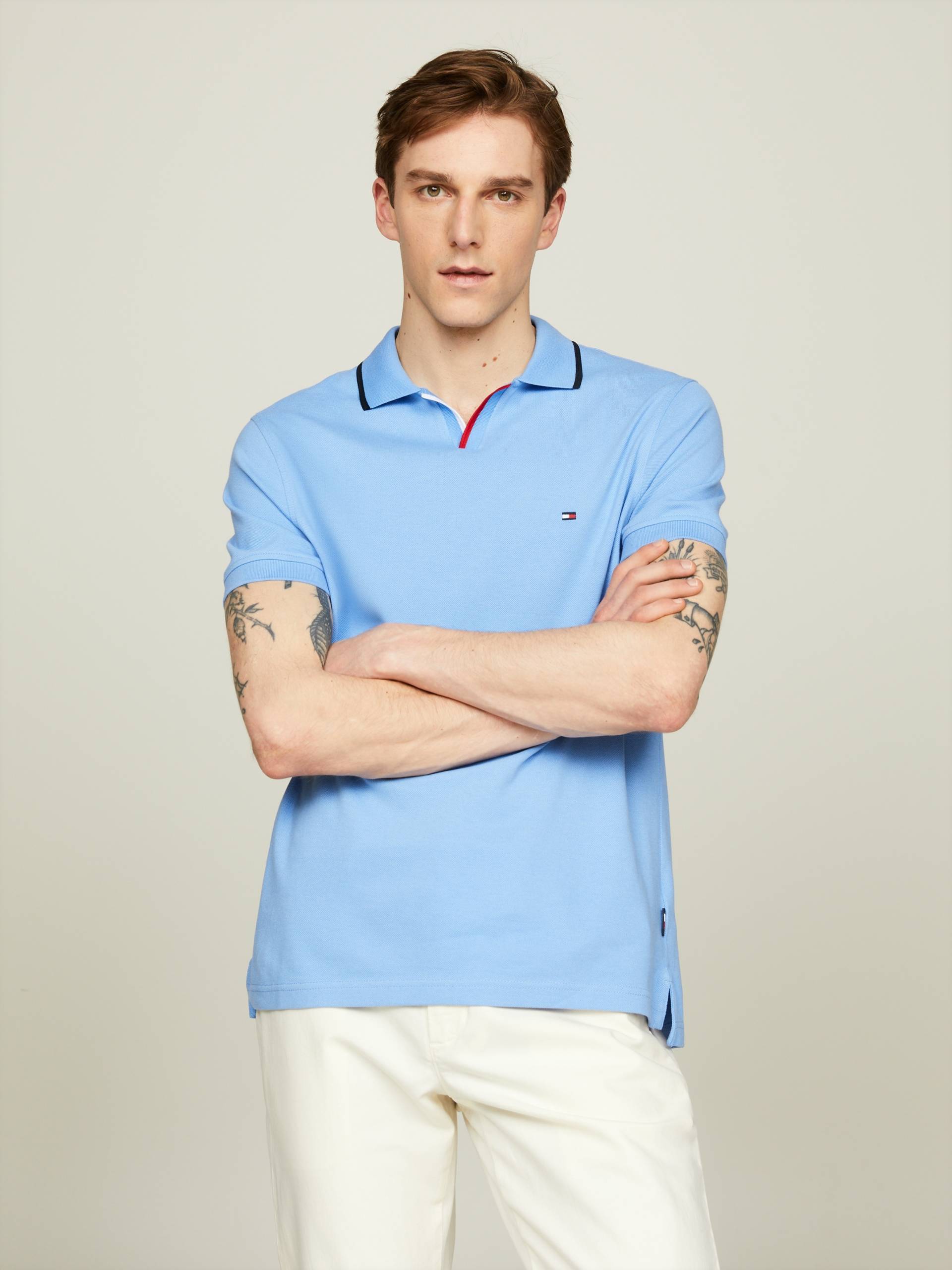 Tommy Hilfiger Poloshirt »RWB TIPPED V COLLAR REG POLO« von TOMMY HILFIGER