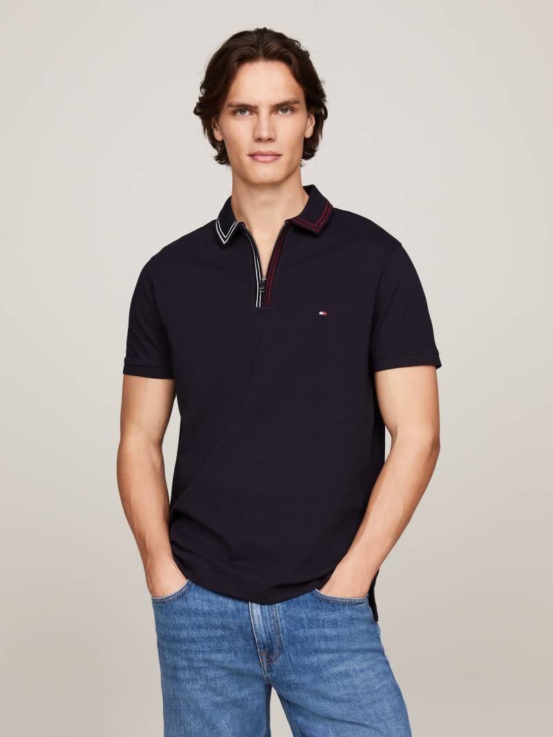 Tommy Hilfiger Poloshirt »RWB ZIP PLACKET TIPPING REG POLO«, mit kontrastfarbenen Streifen am Kragen von TOMMY HILFIGER