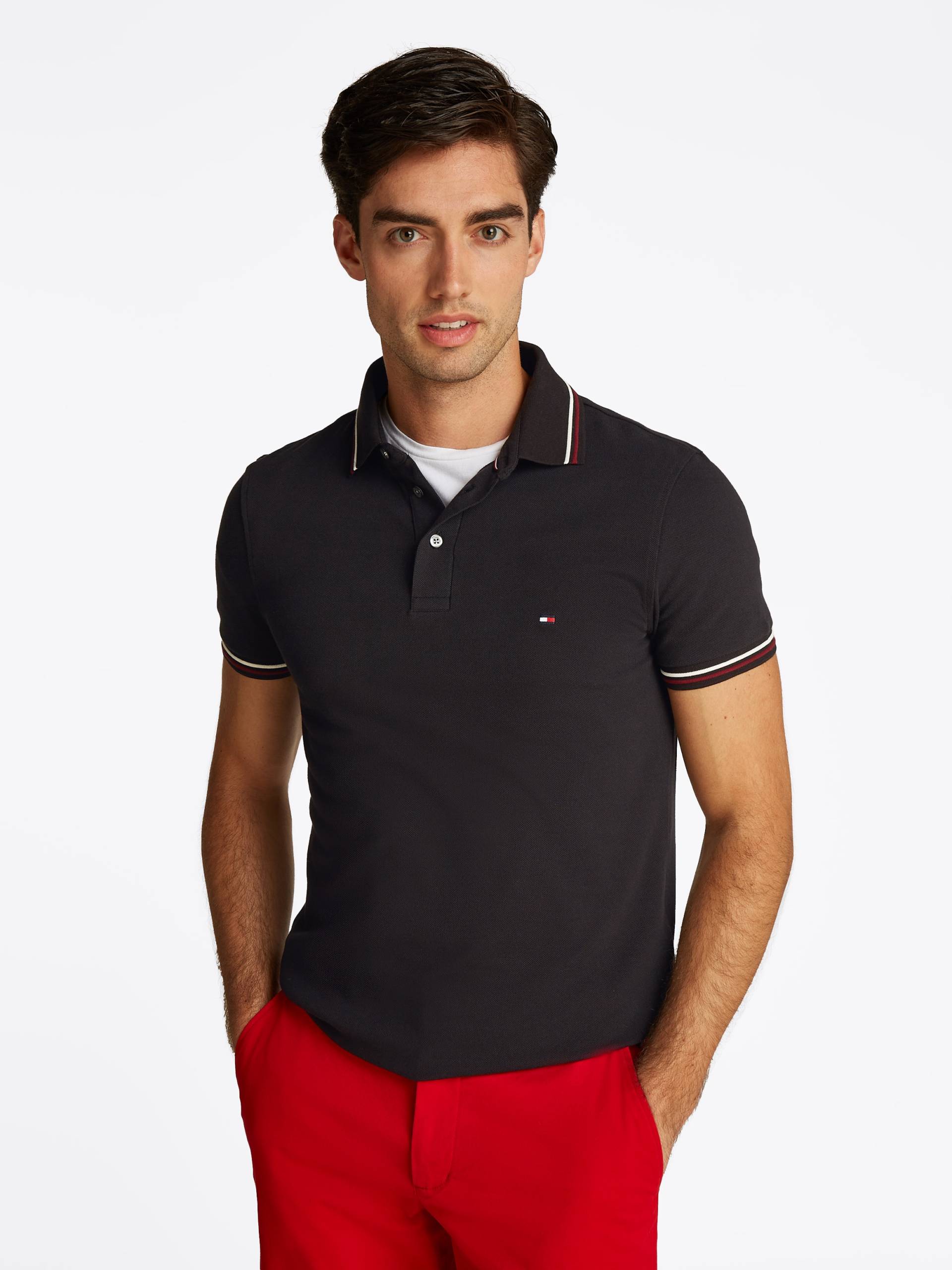 Tommy Hilfiger Poloshirt »TIPPED SLIM FIT POLO«, mit Kontrast-Details von TOMMY HILFIGER