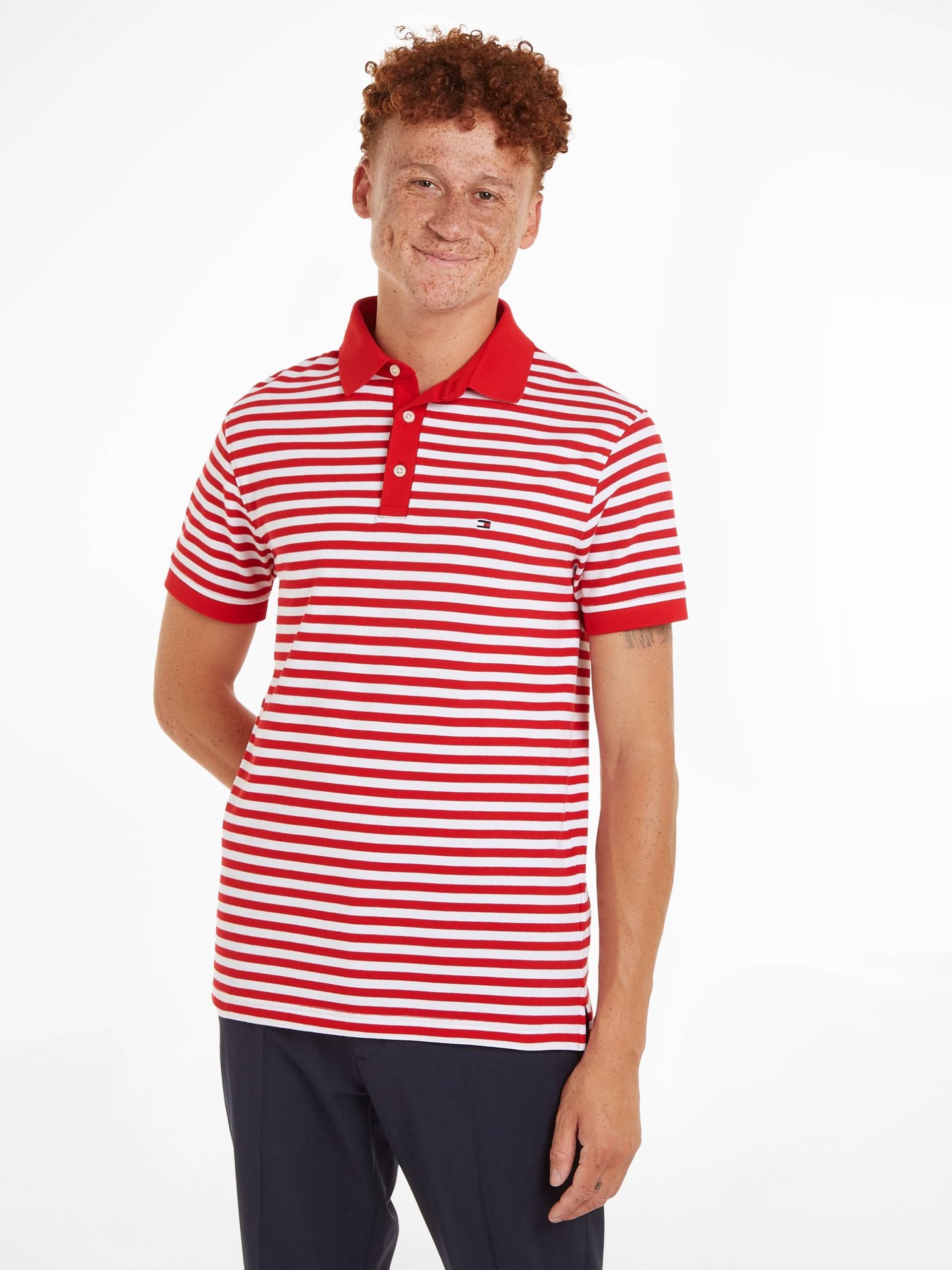 Tommy Hilfiger Poloshirt »1985 SLIM POLO«, fein gestreift von TOMMY HILFIGER