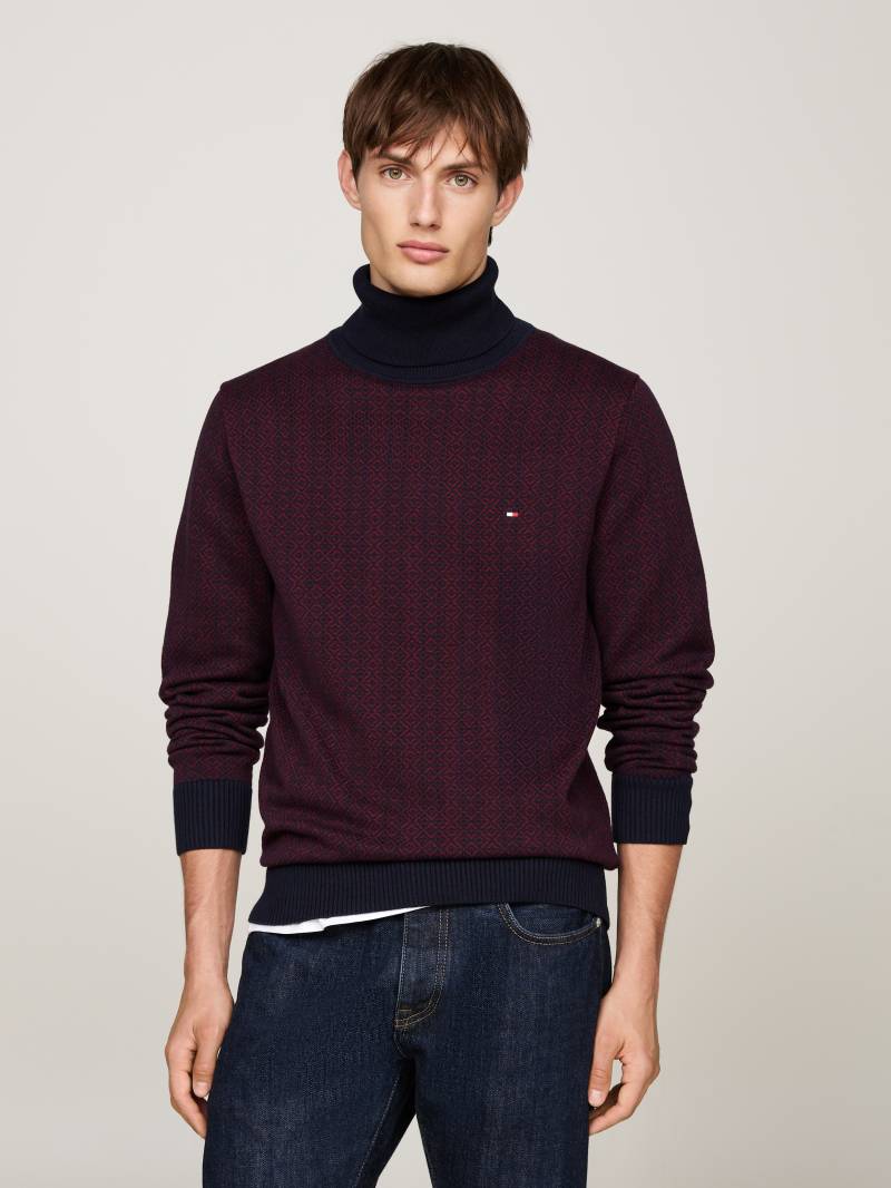 Tommy Hilfiger Rollkragenpullover »GIFTING 2 TONE FAIRISLE ROLL NK«, zweifarbig, modisch gemustert,Logostockerei von TOMMY HILFIGER