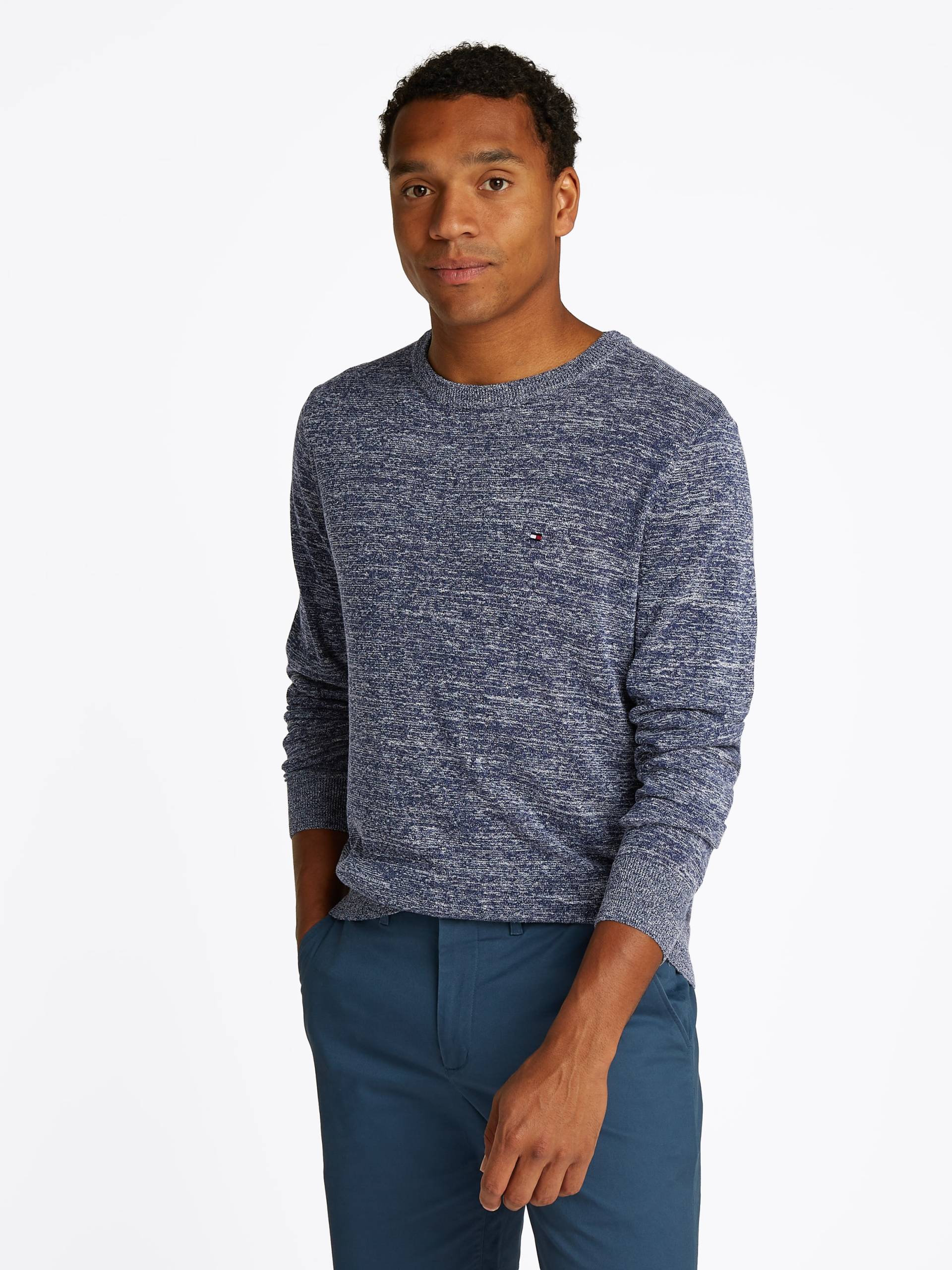 Tommy Hilfiger Rundhalspullover »COTTON LINEN CREW NECK« von TOMMY HILFIGER