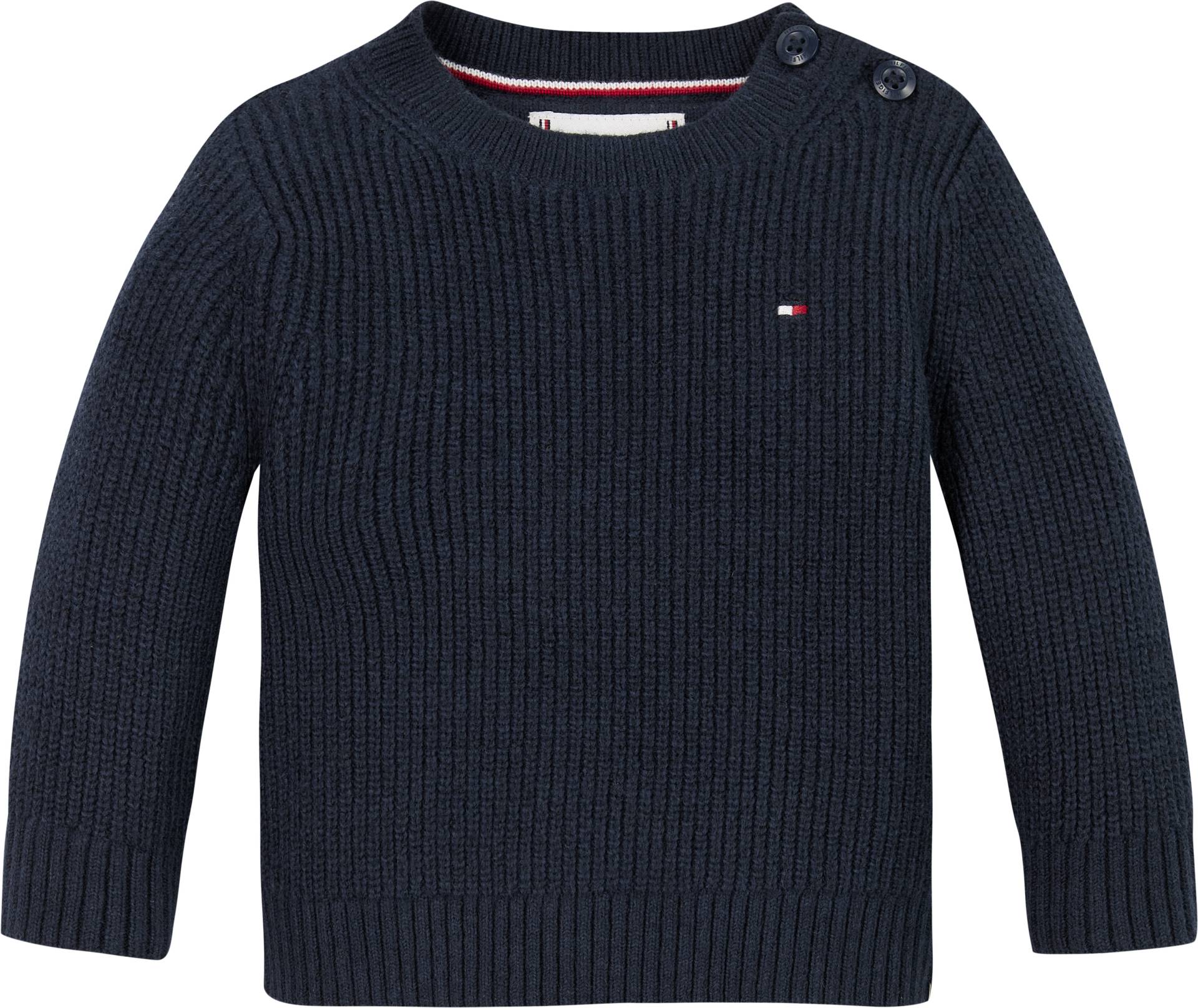 Tommy Hilfiger Rundhalspullover »ESSENTIAL CN SWEATER«, mit Logostickerei von TOMMY HILFIGER