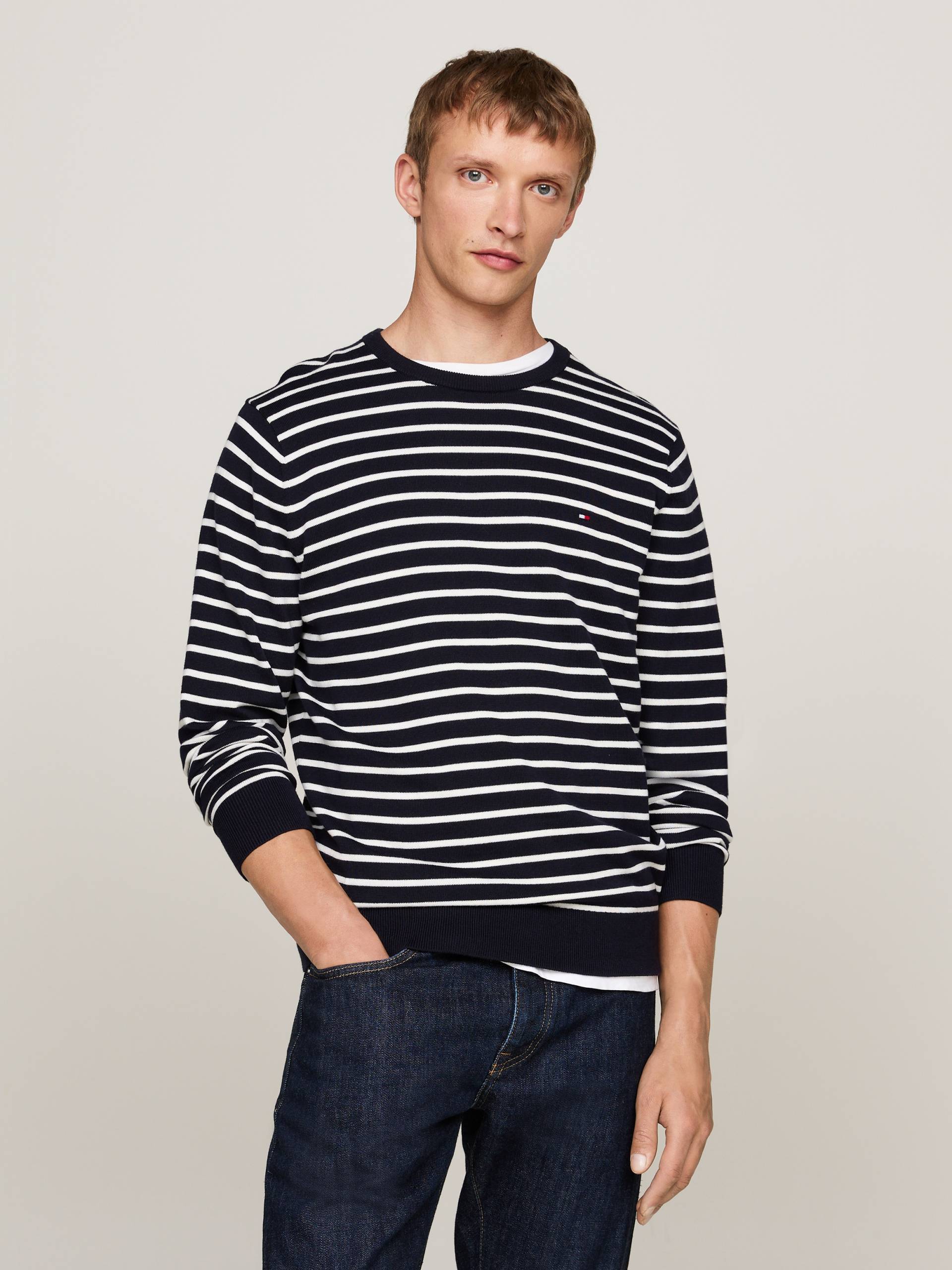 Tommy Hilfiger Rundhalspullover »ESSENTIAL COTTON CREW NECK« von TOMMY HILFIGER