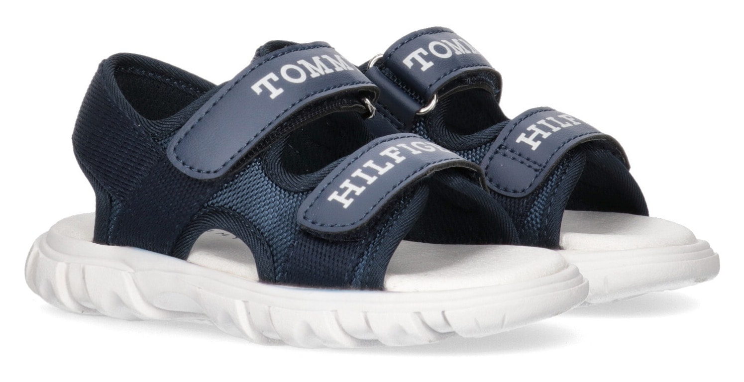 Tommy Hilfiger Sandale »LOGO VELCRO SANDAL«, Sommerschuh, Klettschuh, Sandalette, mit 2 Klettverschlüssen von TOMMY HILFIGER