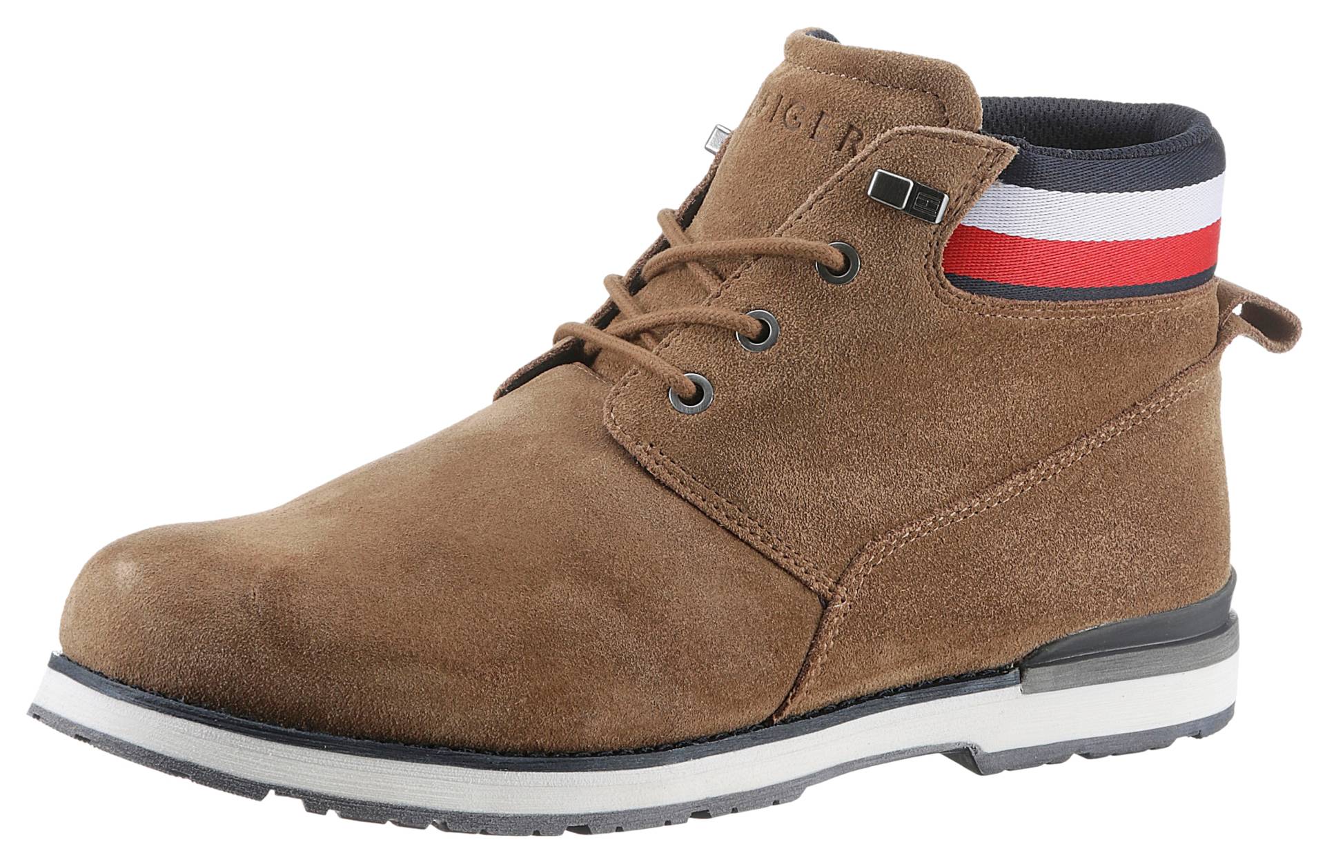 Tommy Hilfiger Schnürboots »CORE HILFIGER SUEDE BOOT«, mit Anziehlasche von TOMMY HILFIGER