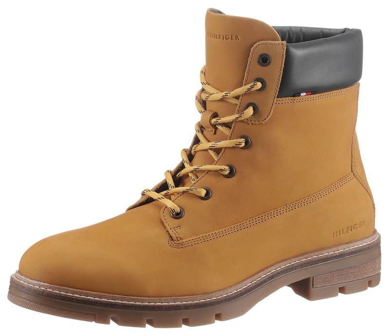 Tommy Hilfiger Schnürboots »HILFIGER PADDED NUBUCK BOOT«, mit weich gepolstertem Schaftrand von TOMMY HILFIGER