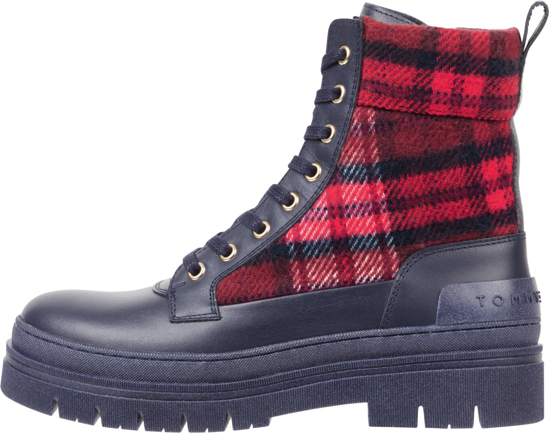 Tommy Hilfiger Schnürstiefelette »FEMININE TARTAN LACE UP BOOTIE«, mit coolem Karo-Muster von TOMMY HILFIGER