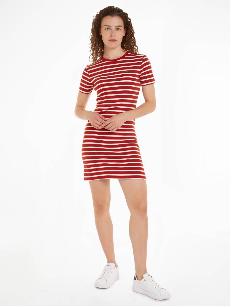 Tommy Hilfiger Shirtkleid »NEW CODY STR SLIM KNEE DRS SS«, mit allover Streifendessin, Logo-Flag von TOMMY HILFIGER