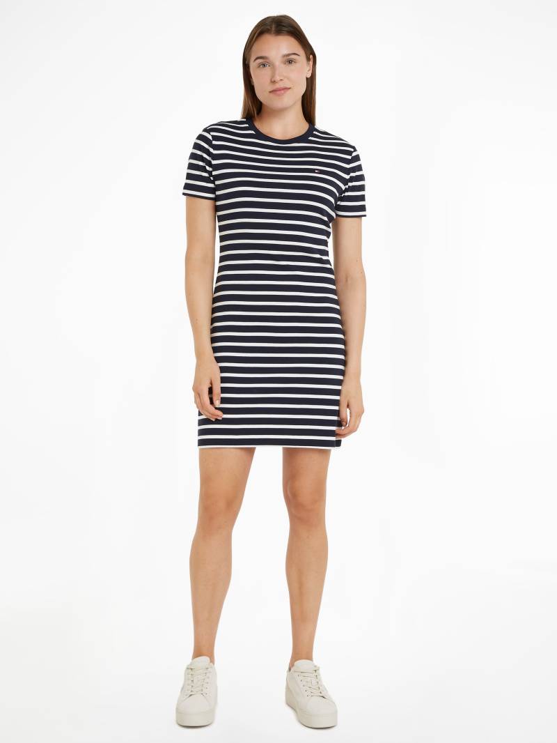 Tommy Hilfiger Shirtkleid »NEW CODY STR SLIM KNEE DRS SS«, mit allover Streifendessin, Logo-Flag von TOMMY HILFIGER