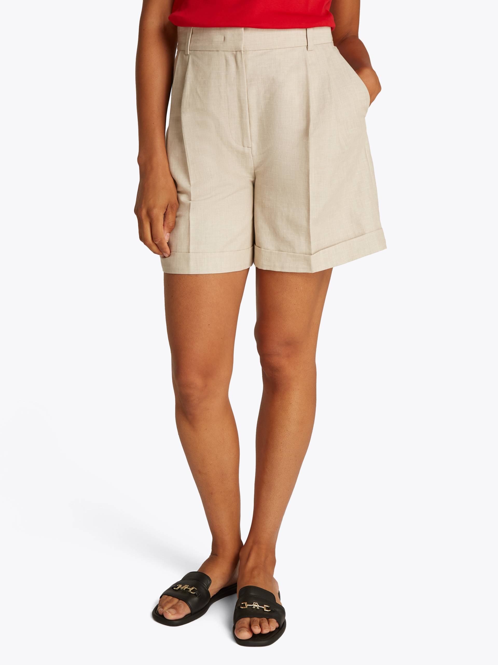 Tommy Hilfiger Shorts »LINEN MIX PLEATED SHORT«, mit Falten,kühlendes Premium Leinen von TOMMY HILFIGER