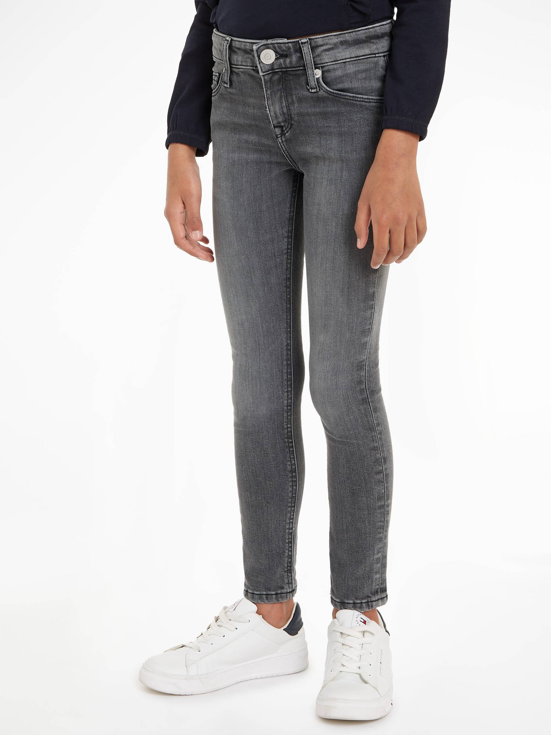 Tommy Hilfiger Skinny-fit-Jeans »NORA SKINNY MID GREY WASH DENIM«, Kinder bis 16 Jahre mit Logoprägung von TOMMY HILFIGER