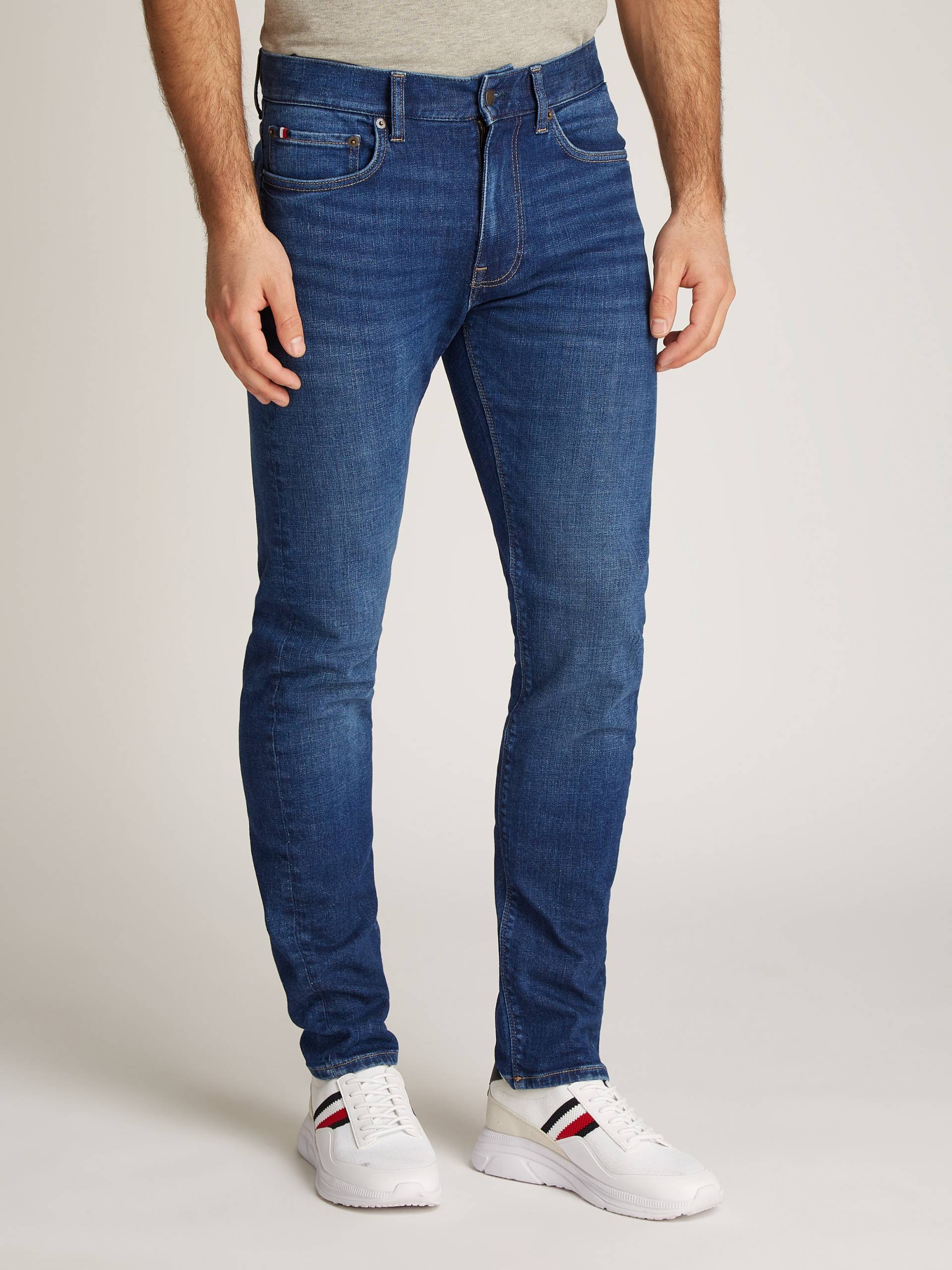 Tommy Hilfiger Slim-fit-Jeans »SLIM BLEECKER PSTR TEXAS INDIGO«, in blauer Waschung von TOMMY HILFIGER