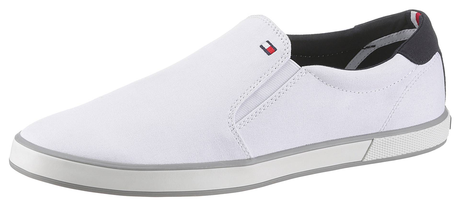 Tommy Hilfiger Slip-On Sneaker »ICONIC SLIP ON SNEAKER«, Slipper, Freizeitschuh, Halbschuh mit seitlichen Stretcheinsätzen von TOMMY HILFIGER