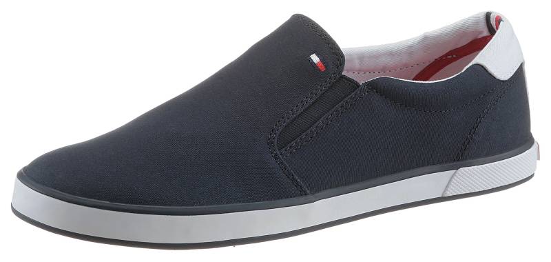 Tommy Hilfiger Slip-On Sneaker »ICONIC SLIP ON SNEAKER«, Slipper, Freizeitschuh, Halbschuh mit seitlichen Stretcheinsätzen von TOMMY HILFIGER