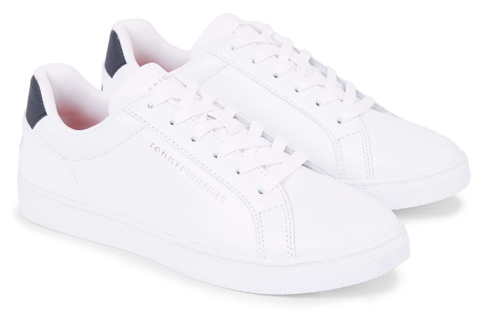 Tommy Hilfiger Sneaker »ESSENTIAL CUPSOLE SNEAKER«, mit Kontrastbesatz an der Ferse, Freizeitschuh, Halbschuh, Schnürschuh von TOMMY HILFIGER