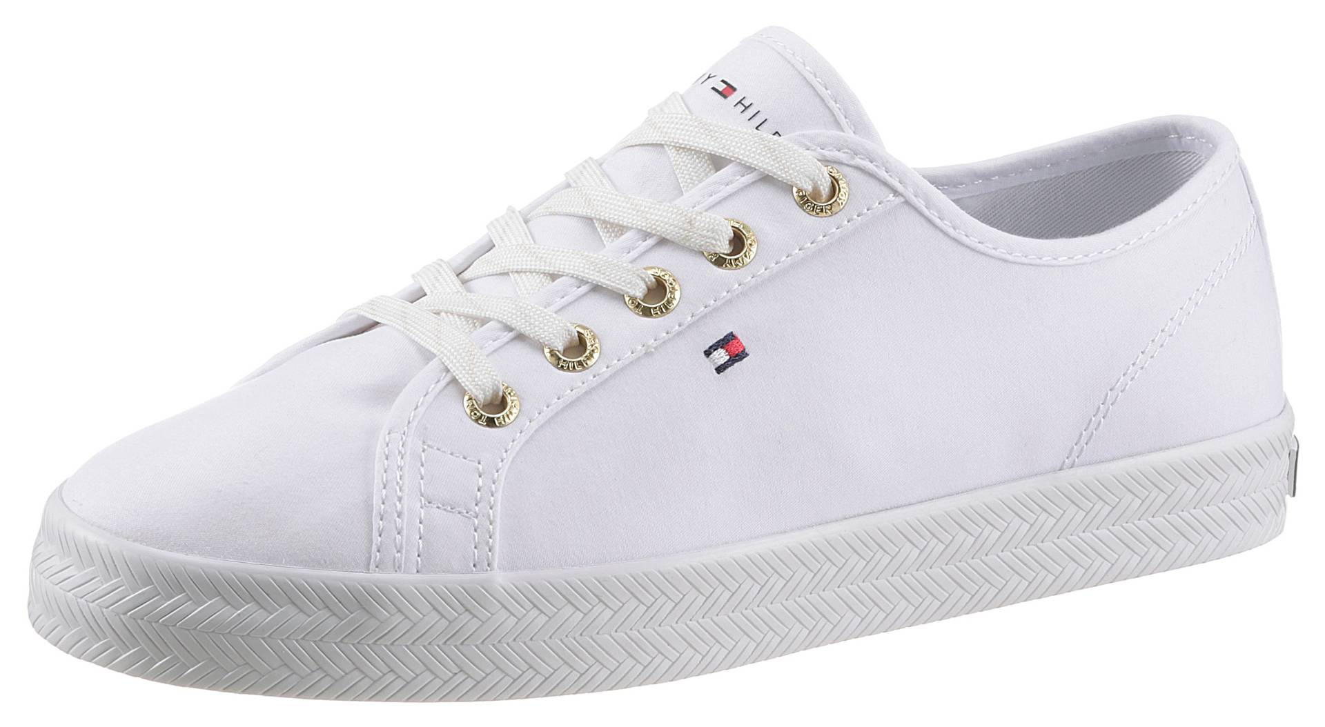 Tommy Hilfiger Sneaker »ESSENTIAL NAUTICAL SNEAKER«, mit goldfarbenen Ösen, Freizeitschuh, Halbschuh, Schnürschuh von TOMMY HILFIGER