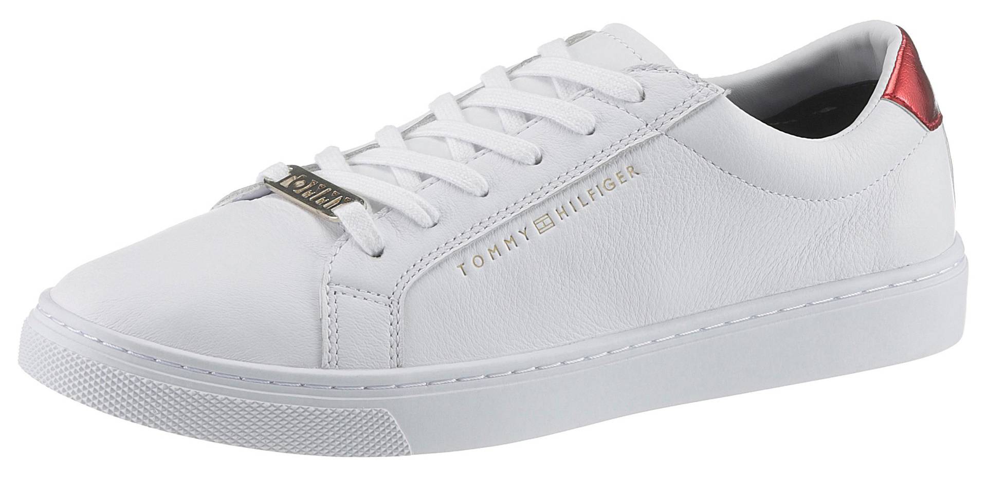 Tommy Hilfiger Sneaker »ESSENTIAL SNEAKER«, Tommy Hilfiger Schriftzug aussen, Freizeitschuh, Halbschuh, Schnürschuh von TOMMY HILFIGER