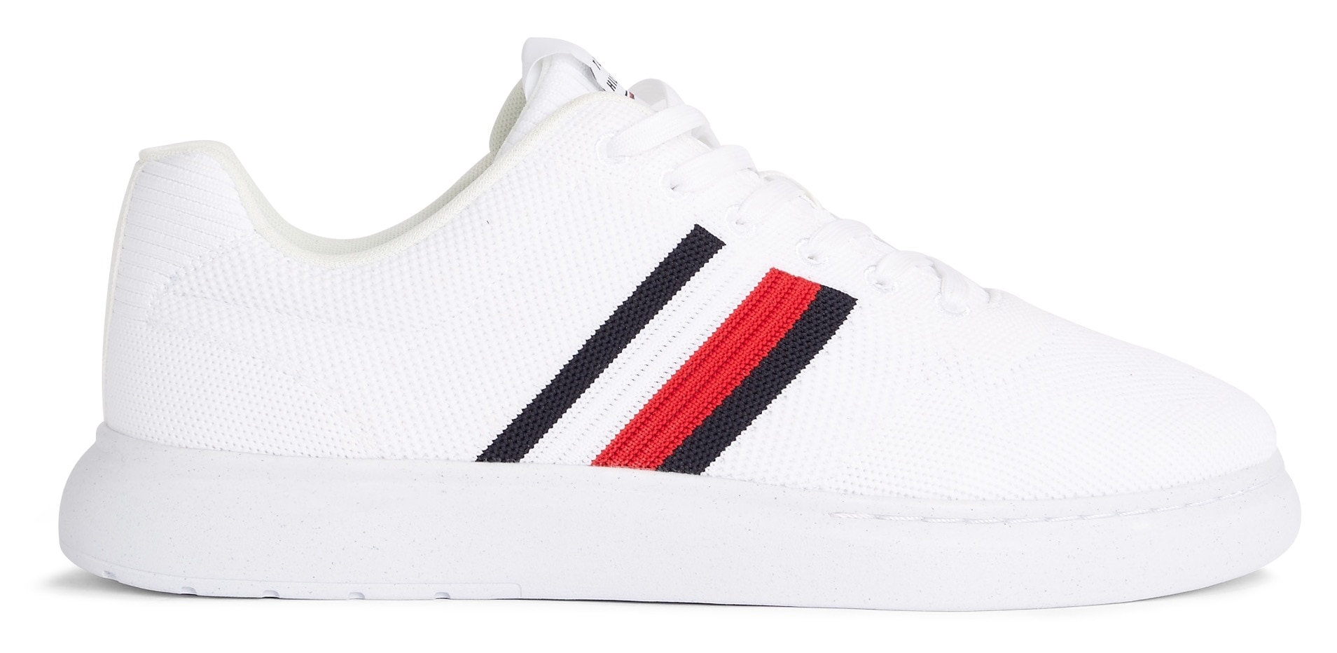 Tommy Hilfiger Sneaker »LIGHTWEIGHT CUPSOLE KNIT STRIPES«, mit gepolstertem Schaftrand, Freizeitschuh, Halbschuh, Schnürschuh von TOMMY HILFIGER