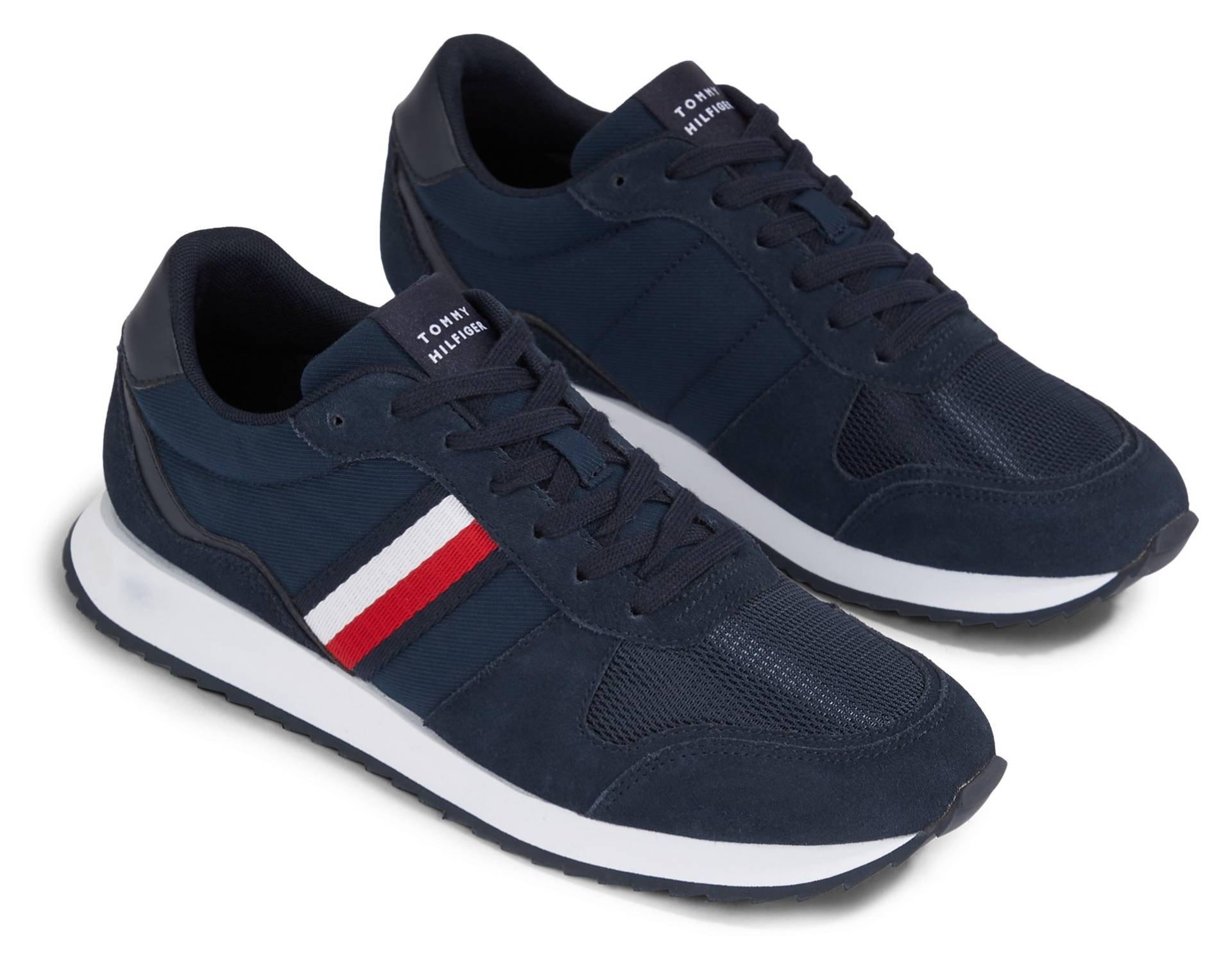 Tommy Hilfiger Sneaker »RUNNER EVO MIX ESS«, mit seitlichen Streifen, Freizeitschuh, Halbschuh, Schnürschuh von TOMMY HILFIGER