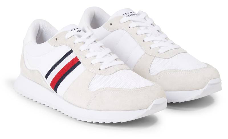 Tommy Hilfiger Sneaker »RUNNER EVO MIX ESS«, mit seitlichen Streifen, Freizeitschuh, Halbschuh, Schnürschuh von TOMMY HILFIGER