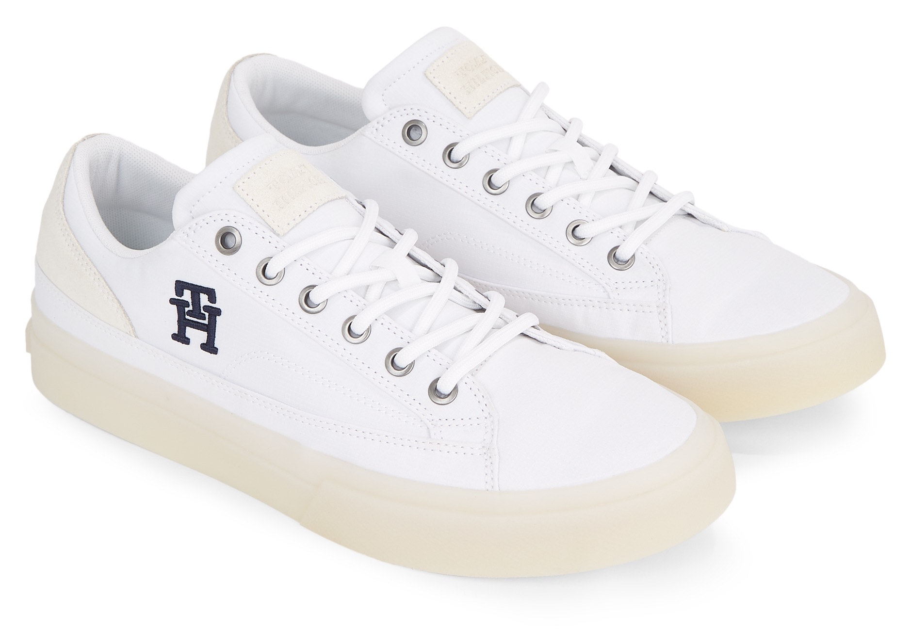 Tommy Hilfiger Sneaker »TH HI VULC STREET LOW MIX«, mit seitlichem TH-Logo, Freizeitschuh, Halbschuh, Schnürschuh von TOMMY HILFIGER