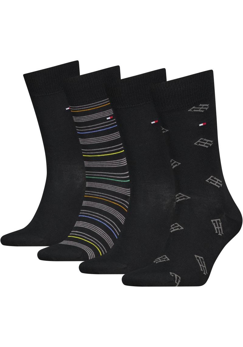 Tommy Hilfiger Socken, (4er-Pack), mit Monogram-Design von TOMMY HILFIGER