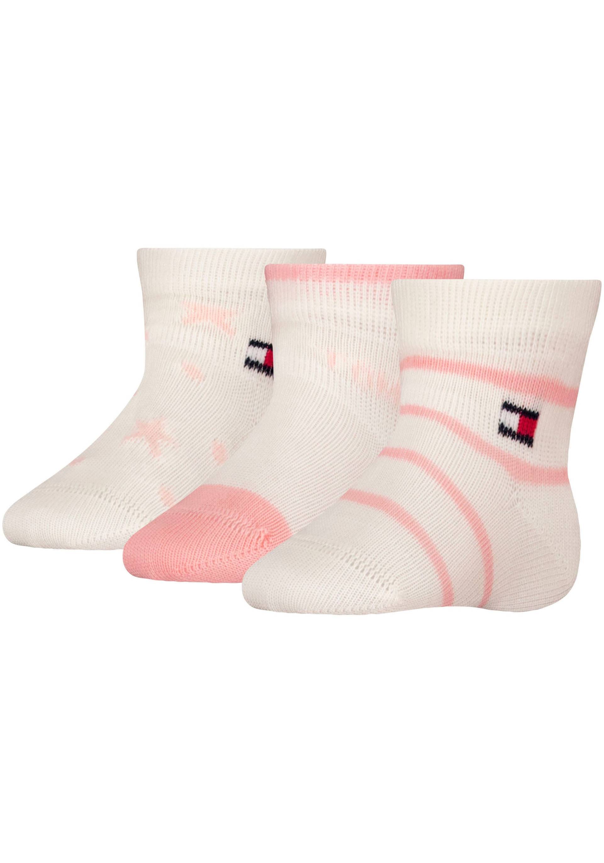 Tommy Hilfiger Socken »TH BABY SOCK 3P NEWBORN GIFTBOX«, (3er-Pack), mit flacher Zehennaht von TOMMY HILFIGER