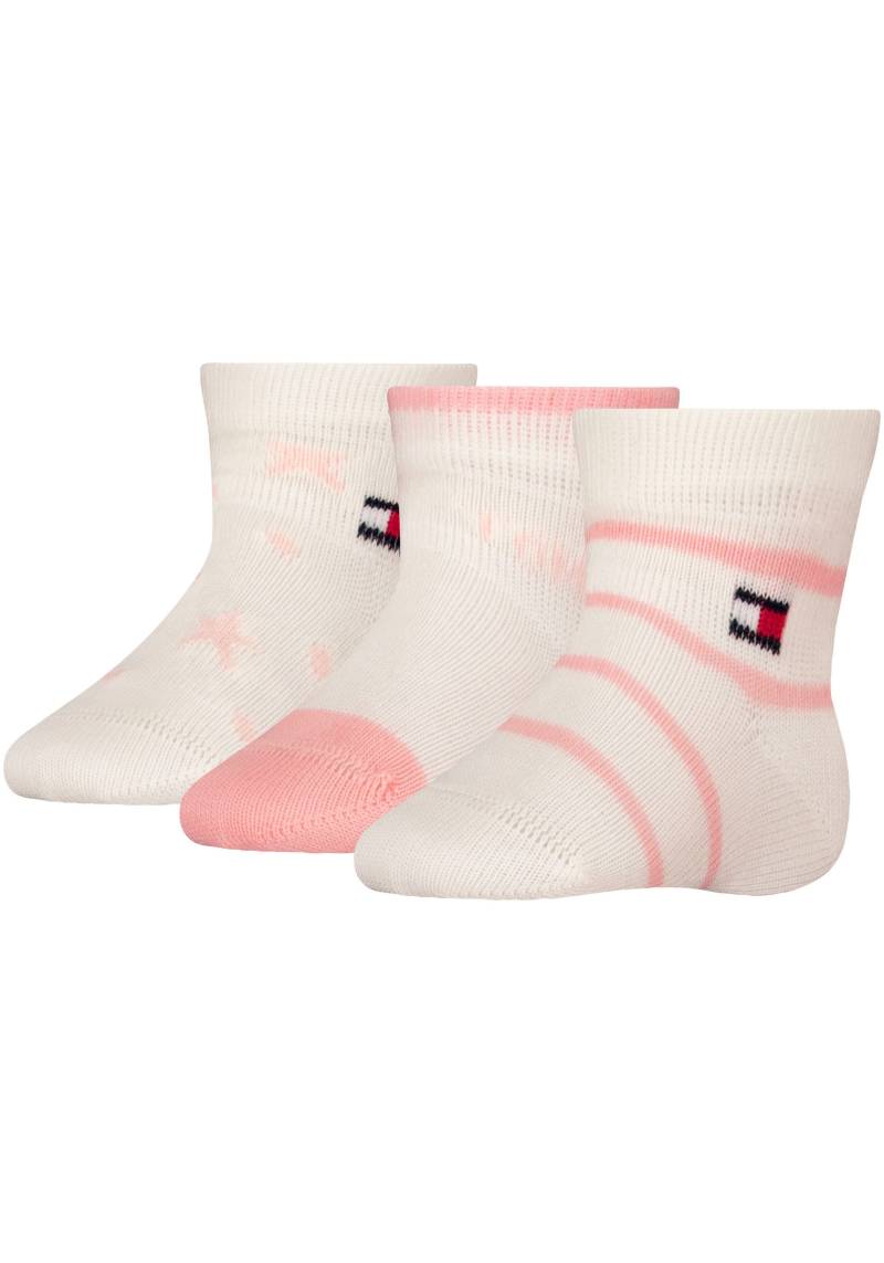 Tommy Hilfiger Socken »TH BABY SOCK 3P NEWBORN GIFTBOX«, (3er-Pack), mit flacher Zehennaht von TOMMY HILFIGER