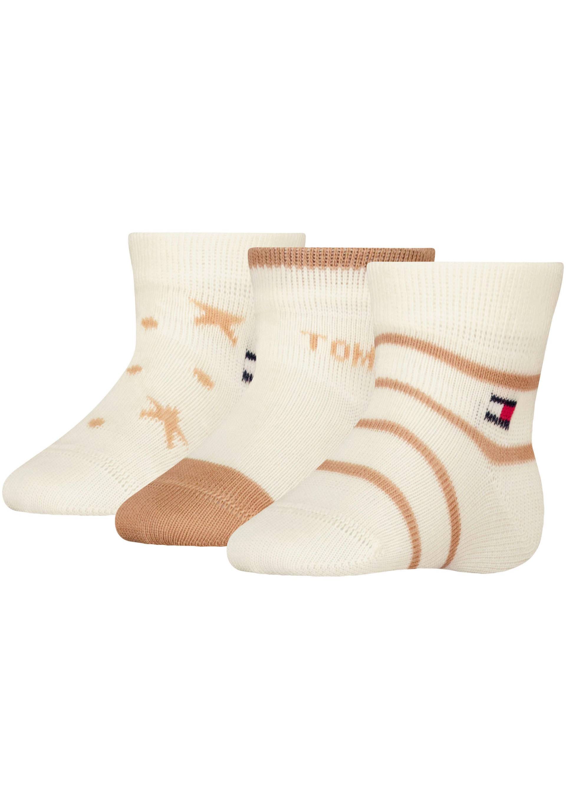 Tommy Hilfiger Socken »TH BABY SOCK 3P NEWBORN GIFTBOX«, (3er-Pack), mit flacher Zehennaht von TOMMY HILFIGER